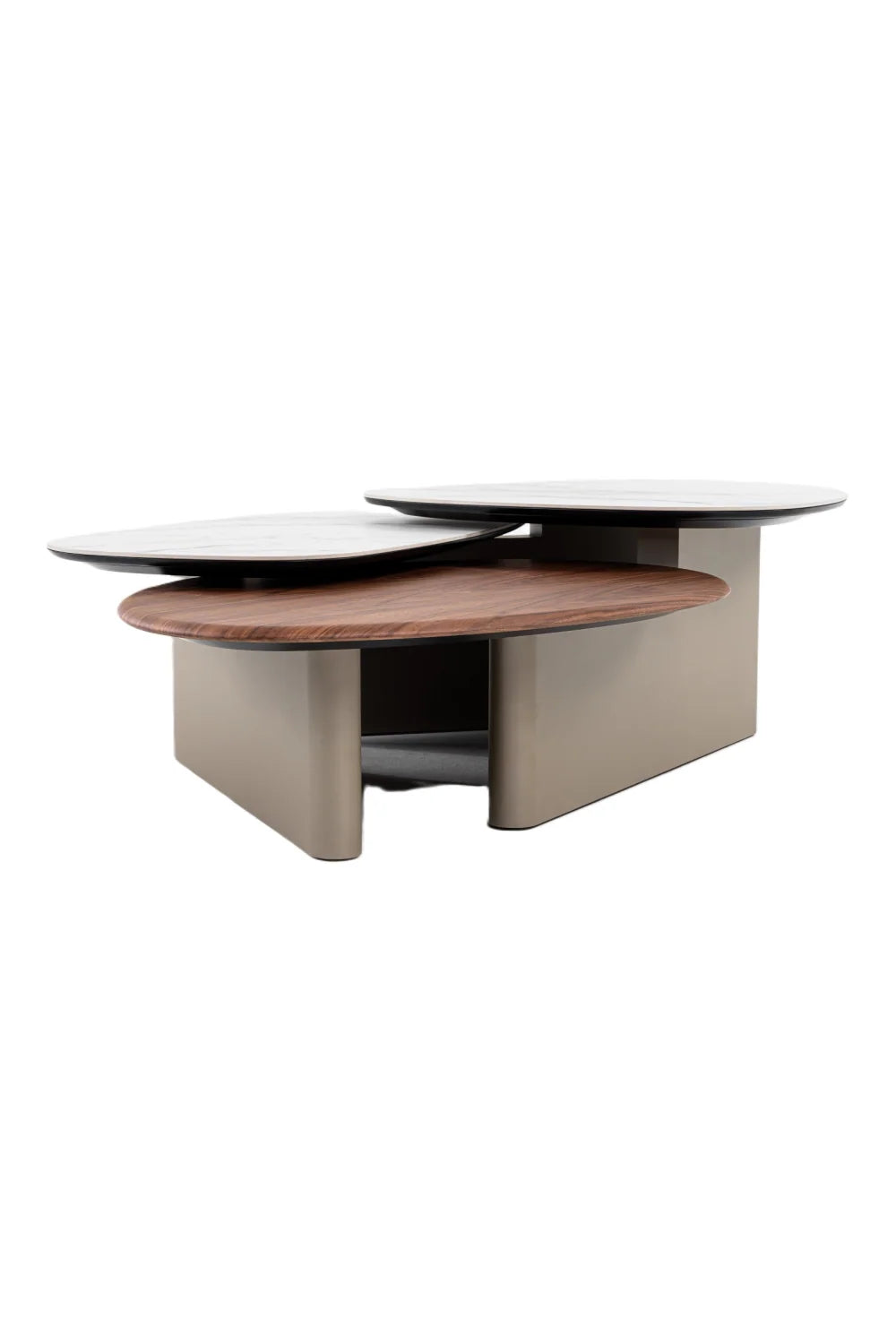 Luxury Multi Tier Ceramic Coffee Table Modern Italian Style for Villa
