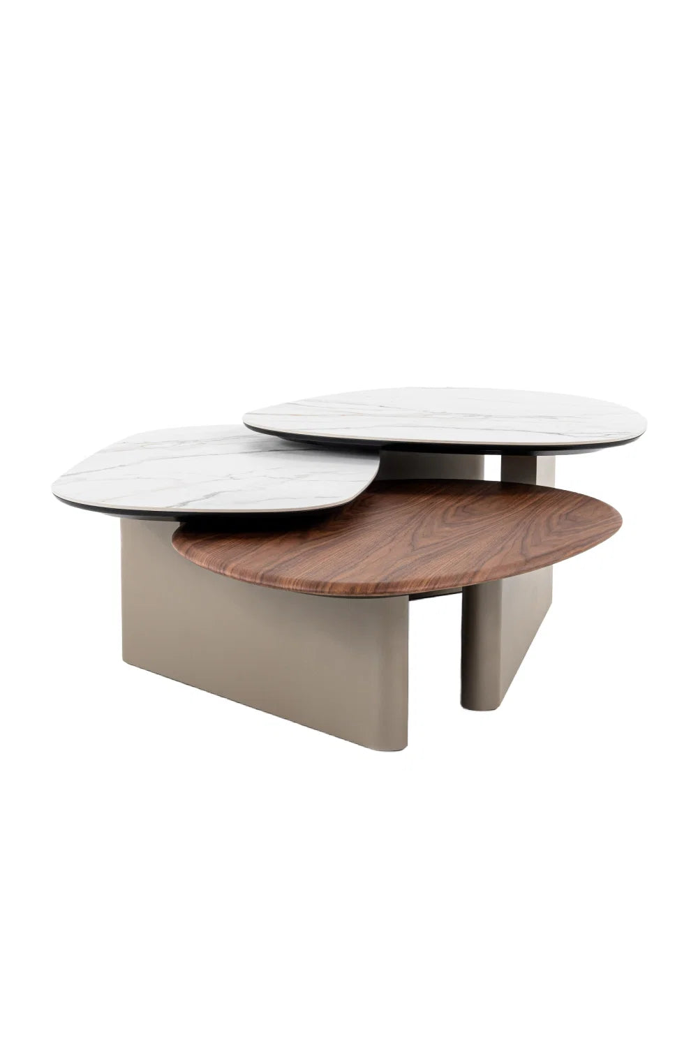 Luxury Multi Tier Ceramic Coffee Table Modern Italian Style for Villa