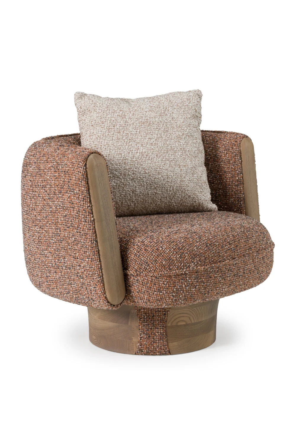 Luxury Multicolored Boucle Accent Chair Modern Italian Style for Villa