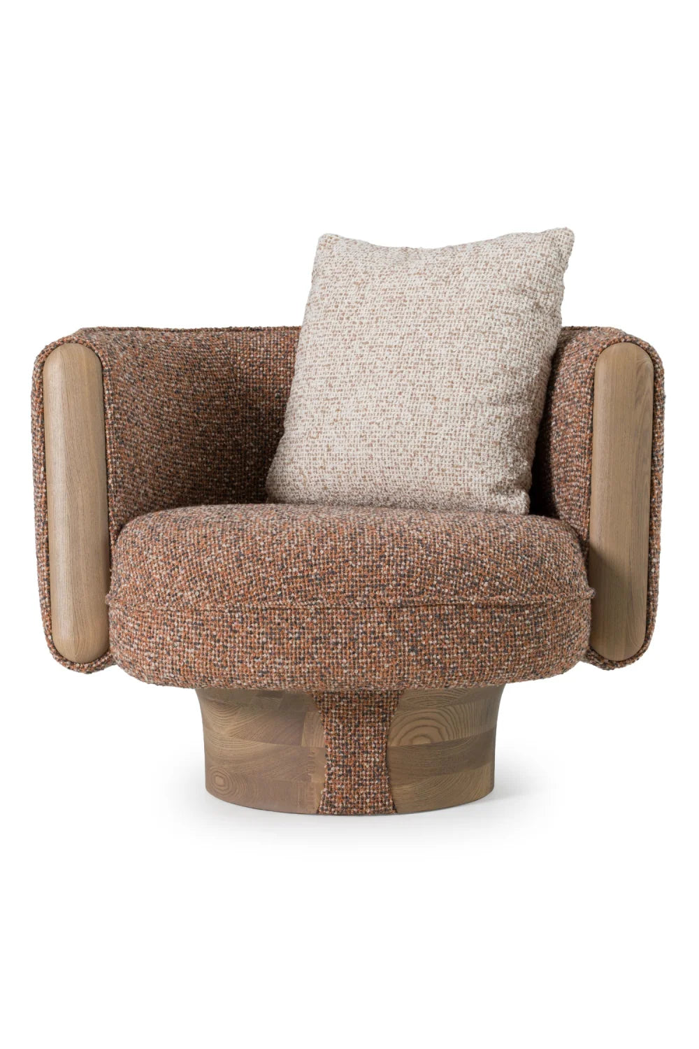 Luxury Multicolored Boucle Accent Chair Modern Italian Style for Villa