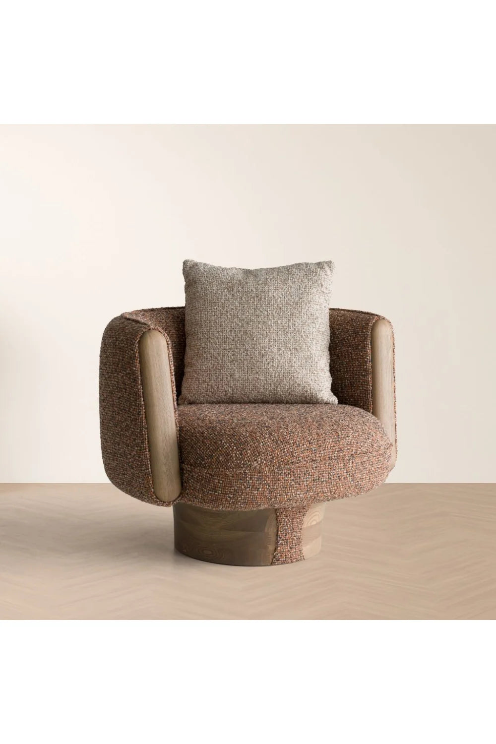 Luxury Multicolored Boucle Accent Chair Modern Italian Style for Villa