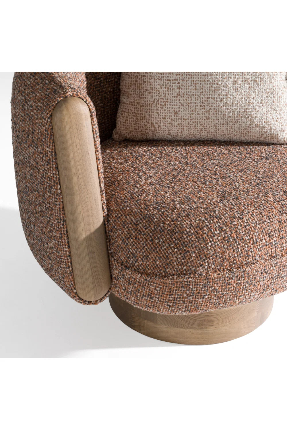 Luxury Multicolored Boucle Accent Chair Modern Italian Style for Villa