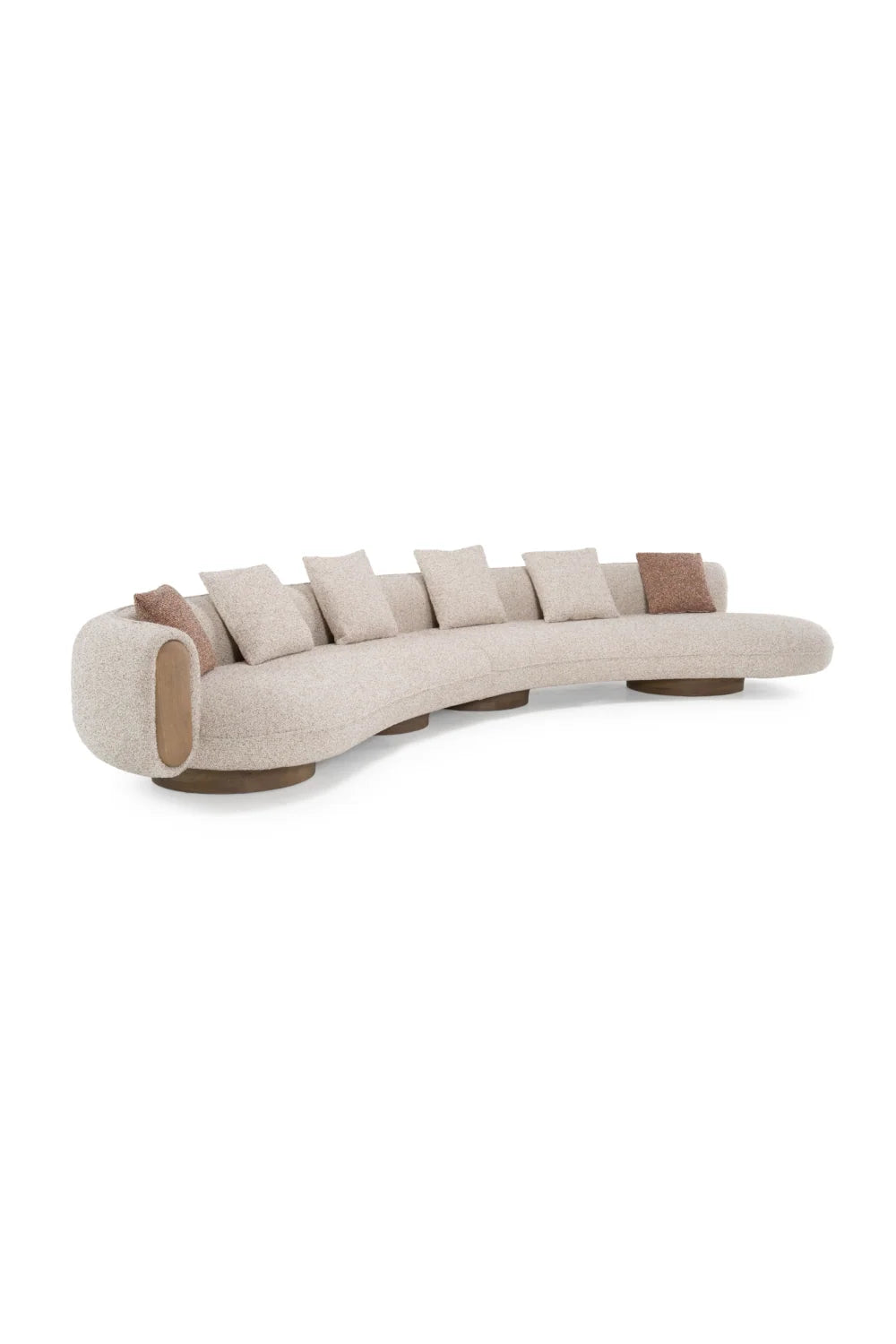 Luxury Multicolored Boucle Sectional Sofa Modern Italian Style for Villa