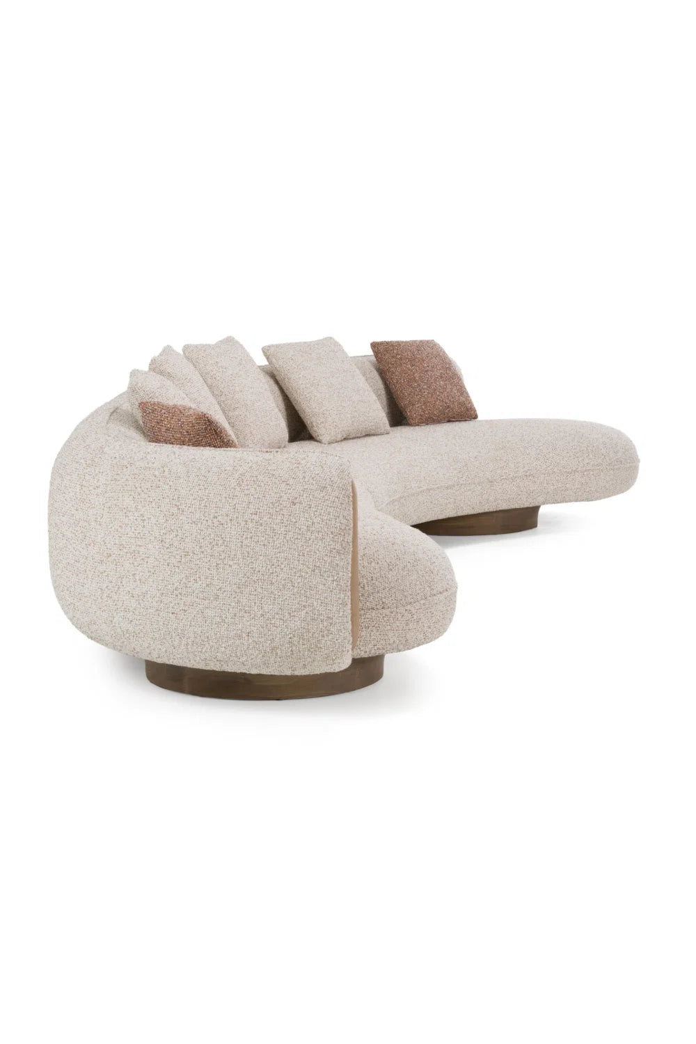 Luxury Multicolored Boucle Sectional Sofa Modern Italian Style for Villa