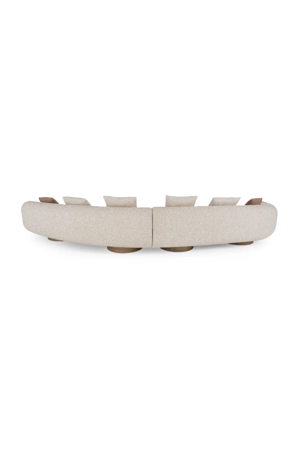 Luxury Multicolored Boucle Sectional Sofa Modern Italian Style for Villa
