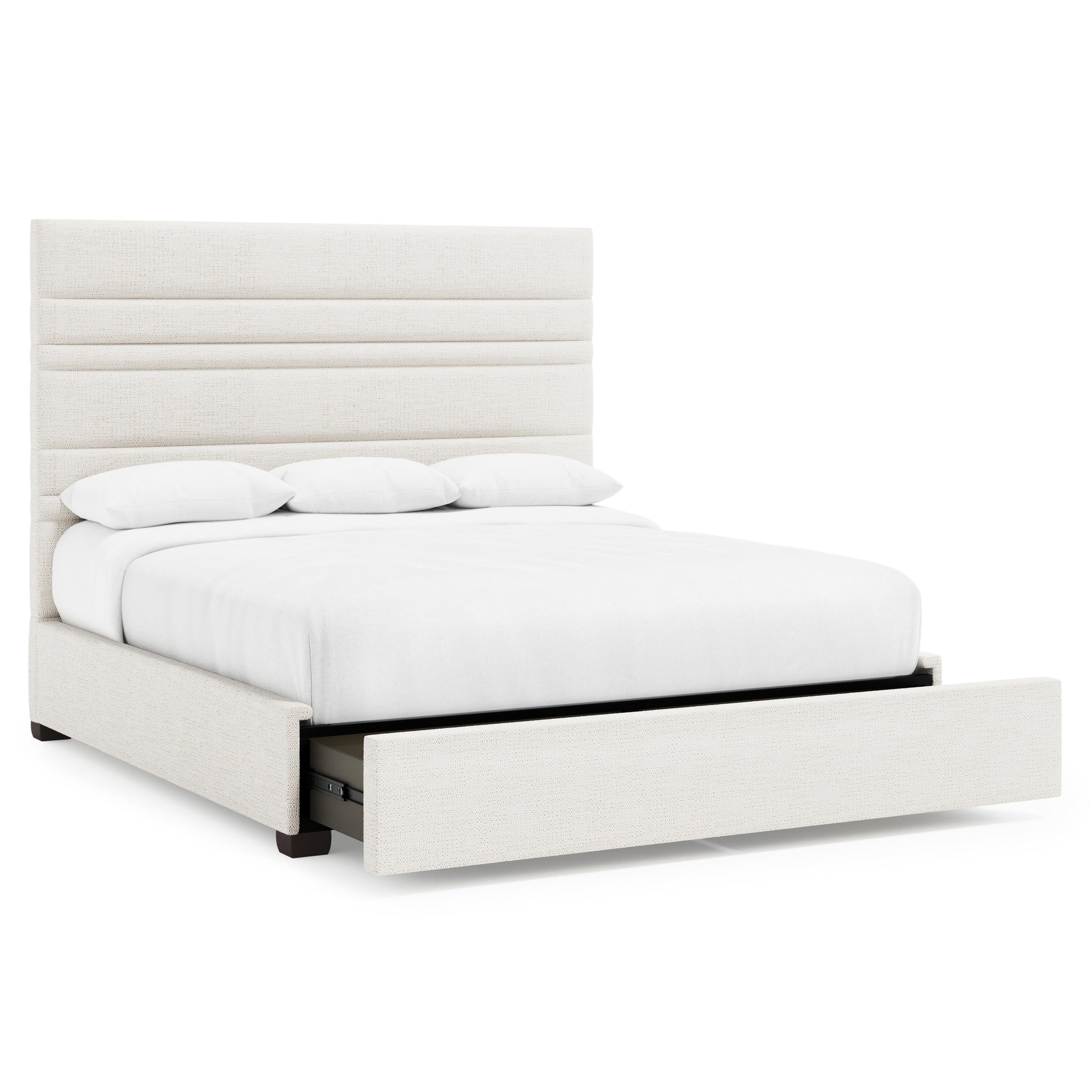 Luxury Murray Fabric Storage Panel Bed Modern Italian Style for Villa