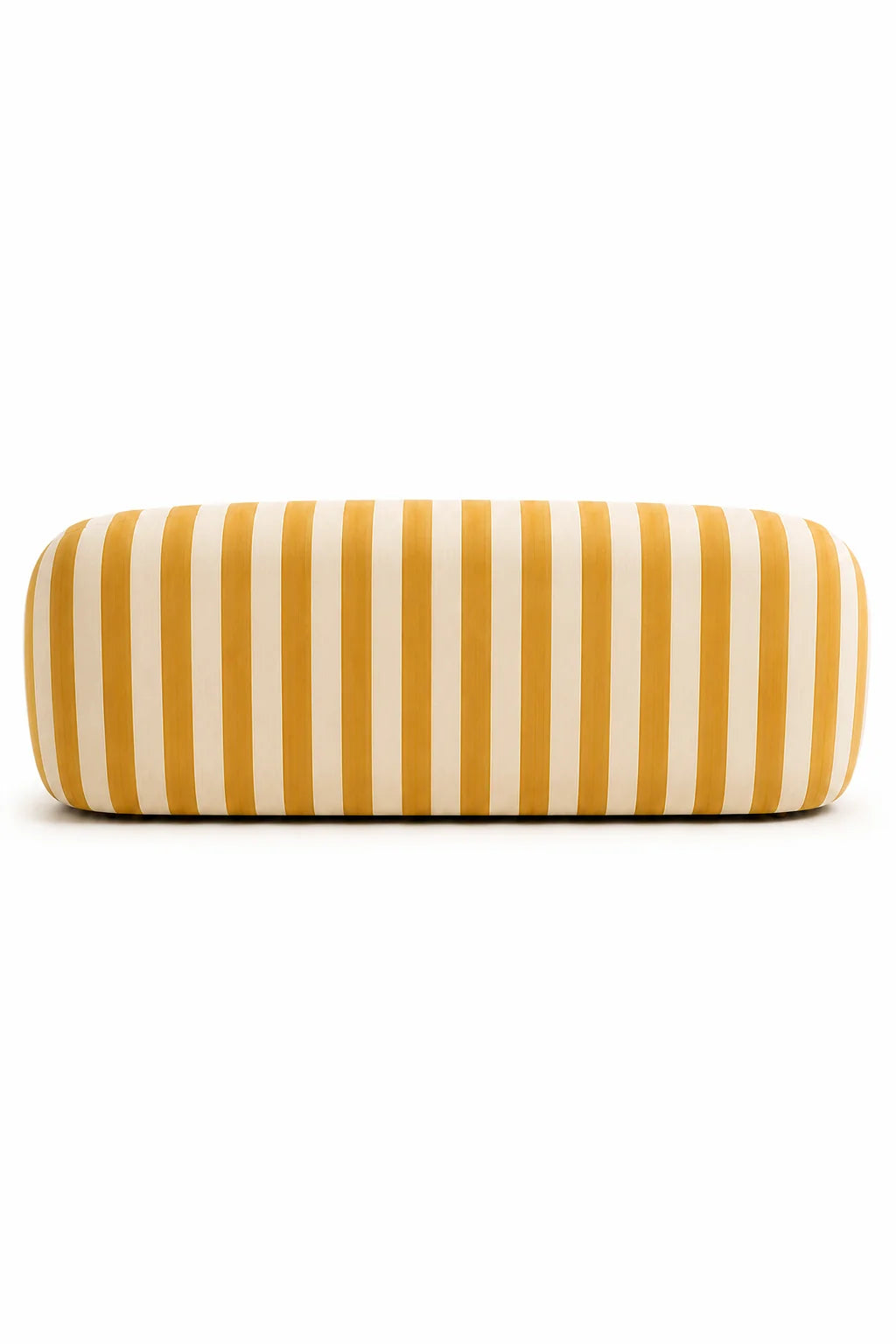 Luxury Mustard Yellow Striped Sofa Modern Italian Style for Villa