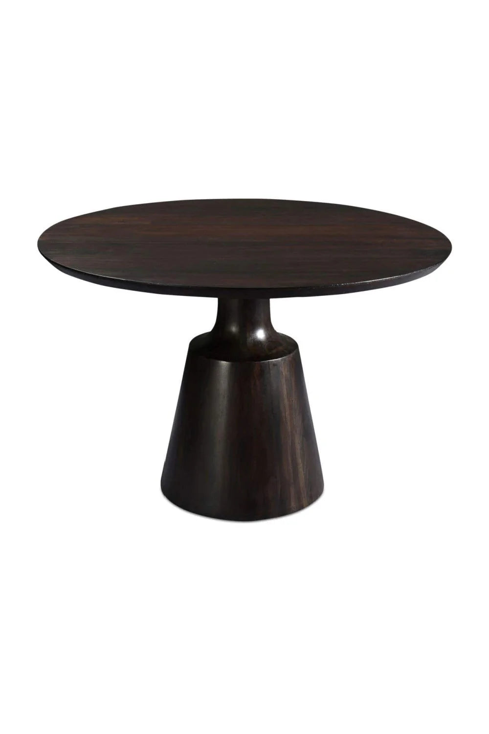 Luxury Myron Brown Sheesham Round Dining Table Modern Italian Style for Villa