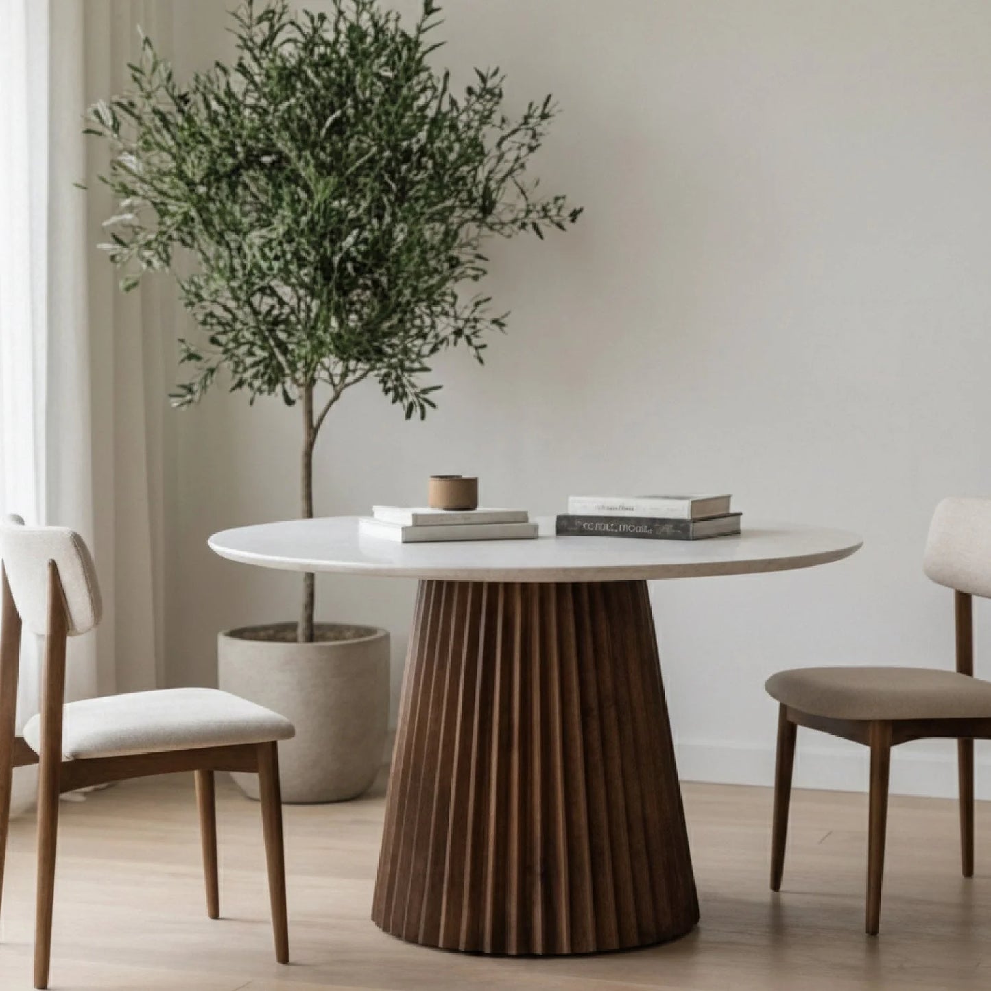 Luxury Nancy Marble Round Dining Table Modern Italian Style for Villa
