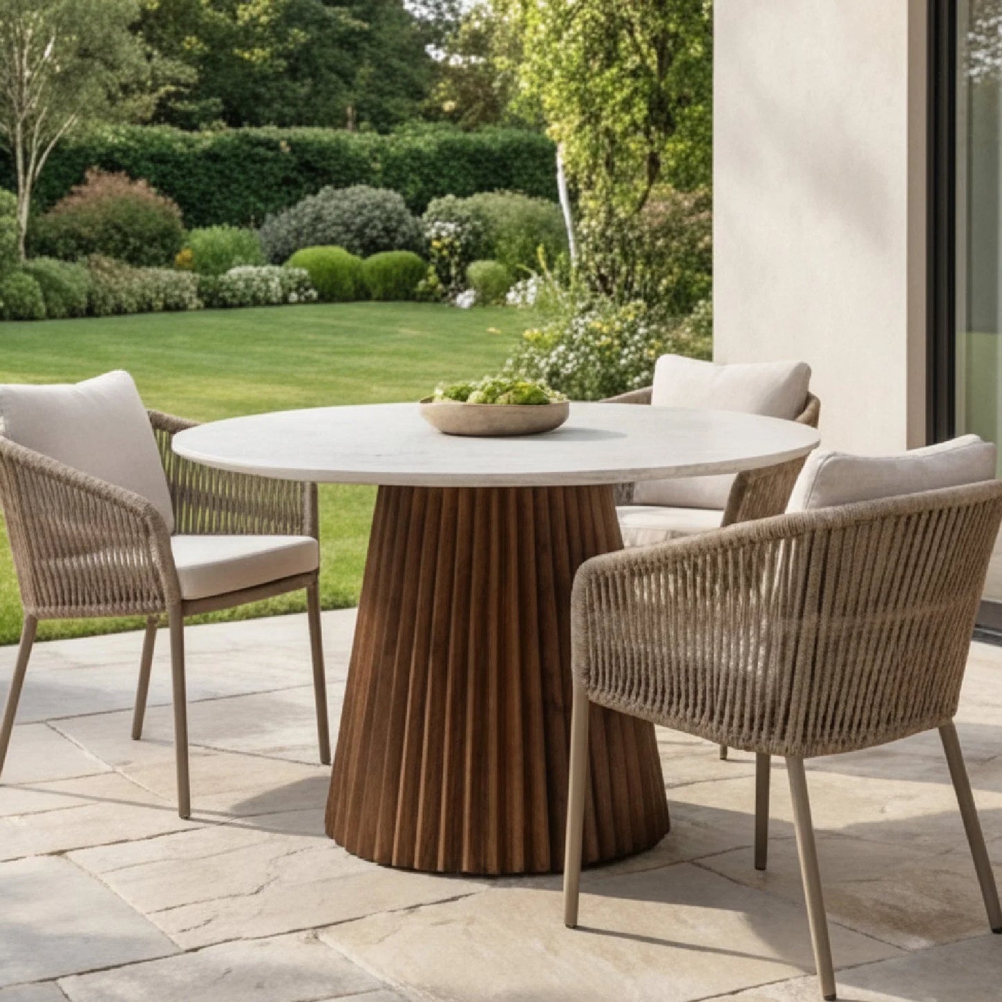 Luxury Nancy Marble Round Dining Table Modern Italian Style for Villa
