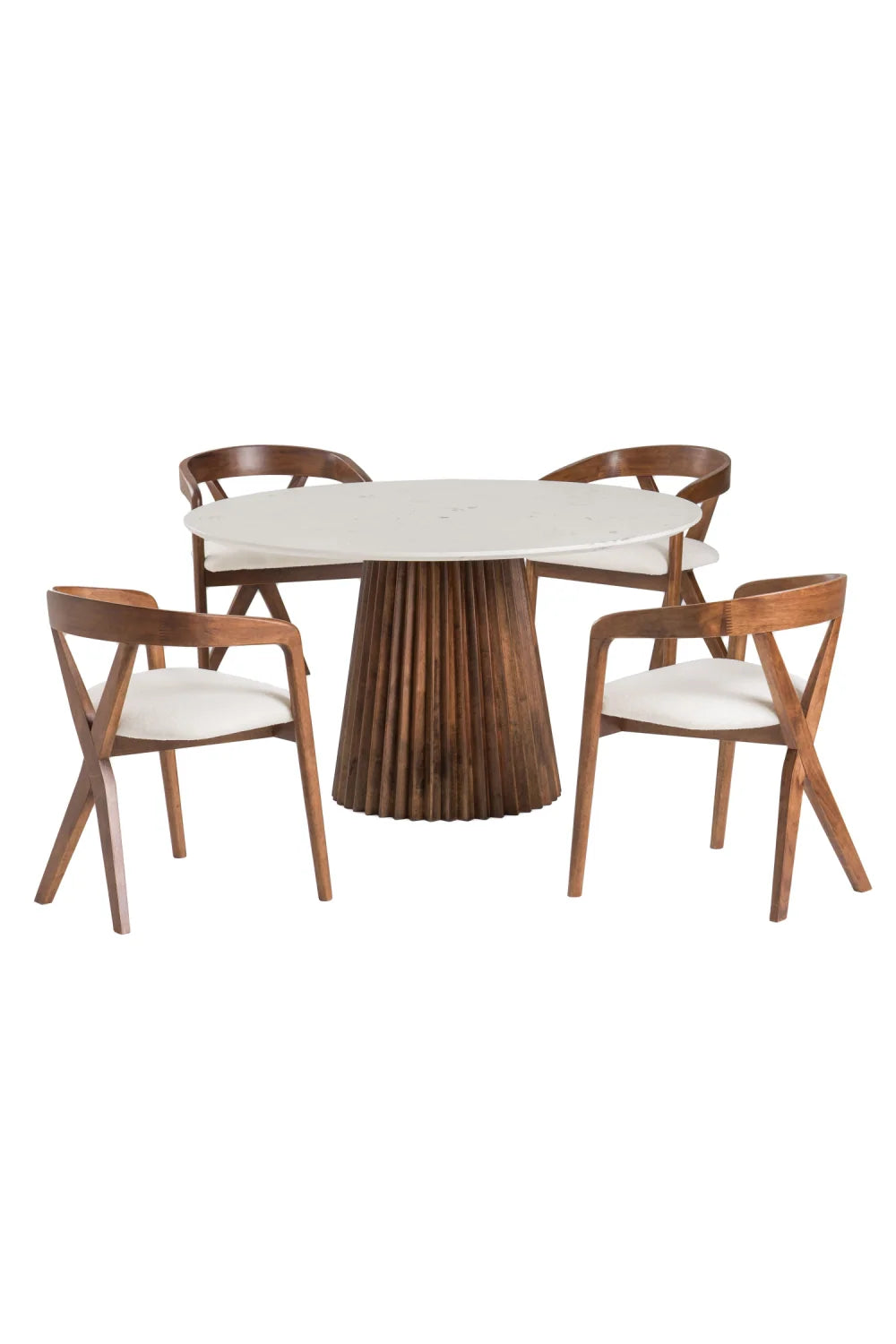 Luxury Nancy Marble Round Dining Table Modern Italian Style for Villa