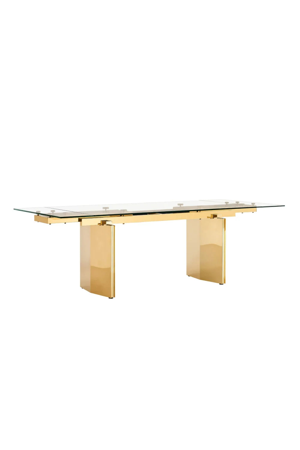 Luxury Nassim Glass Extendable Dining Table Modern Italian Style for Villa
