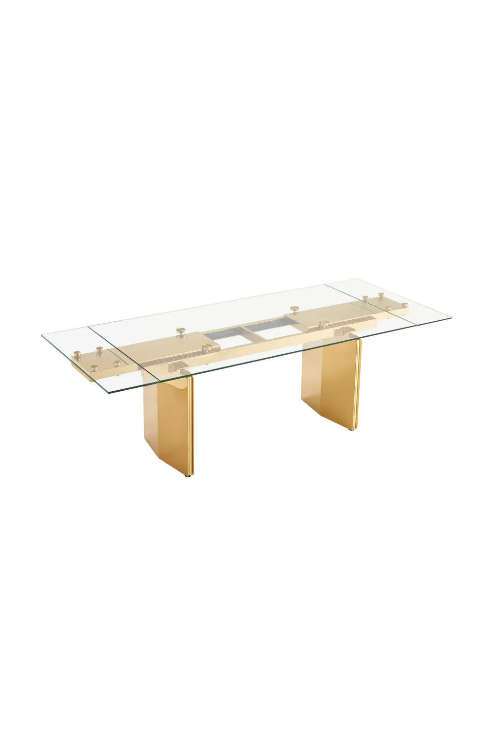 Luxury Nassim Glass Extendable Dining Table Modern Italian Style for Villa