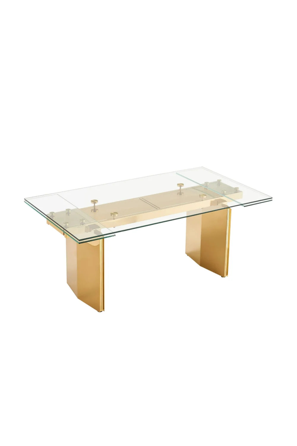 Luxury Nassim Glass Extendable Dining Table Modern Italian Style for Villa
