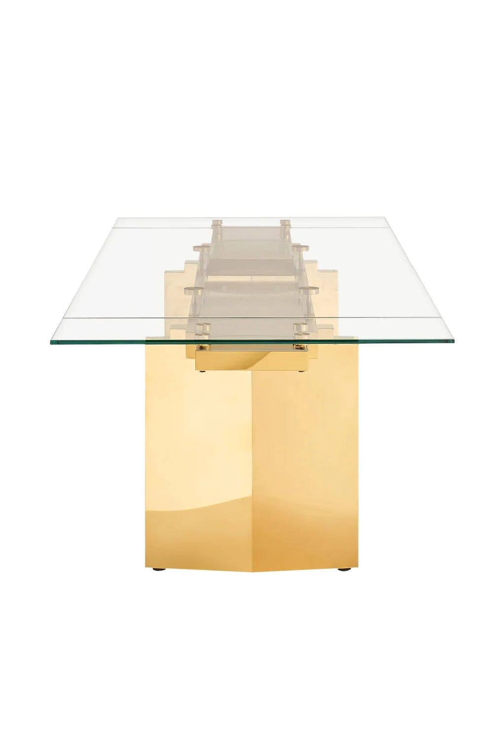 Luxury Nassim Glass Extendable Dining Table Modern Italian Style for Villa
