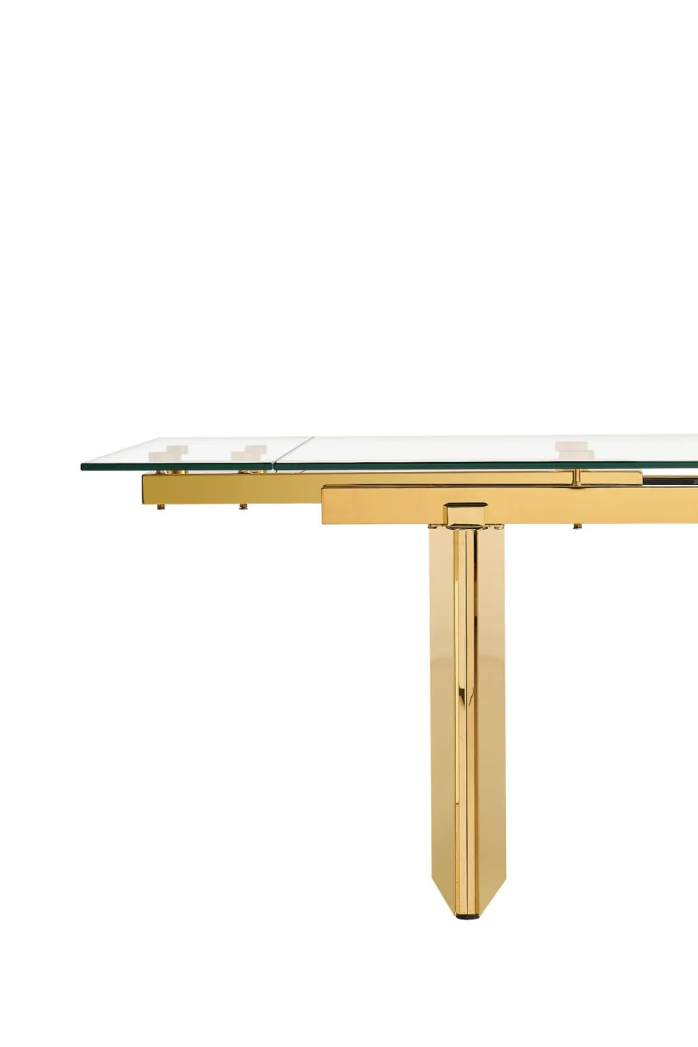 Luxury Nassim Glass Extendable Dining Table Modern Italian Style for Villa