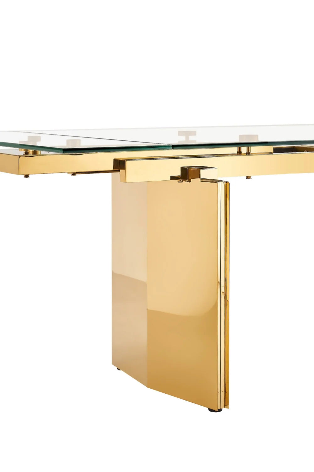 Luxury Nassim Glass Extendable Dining Table Modern Italian Style for Villa