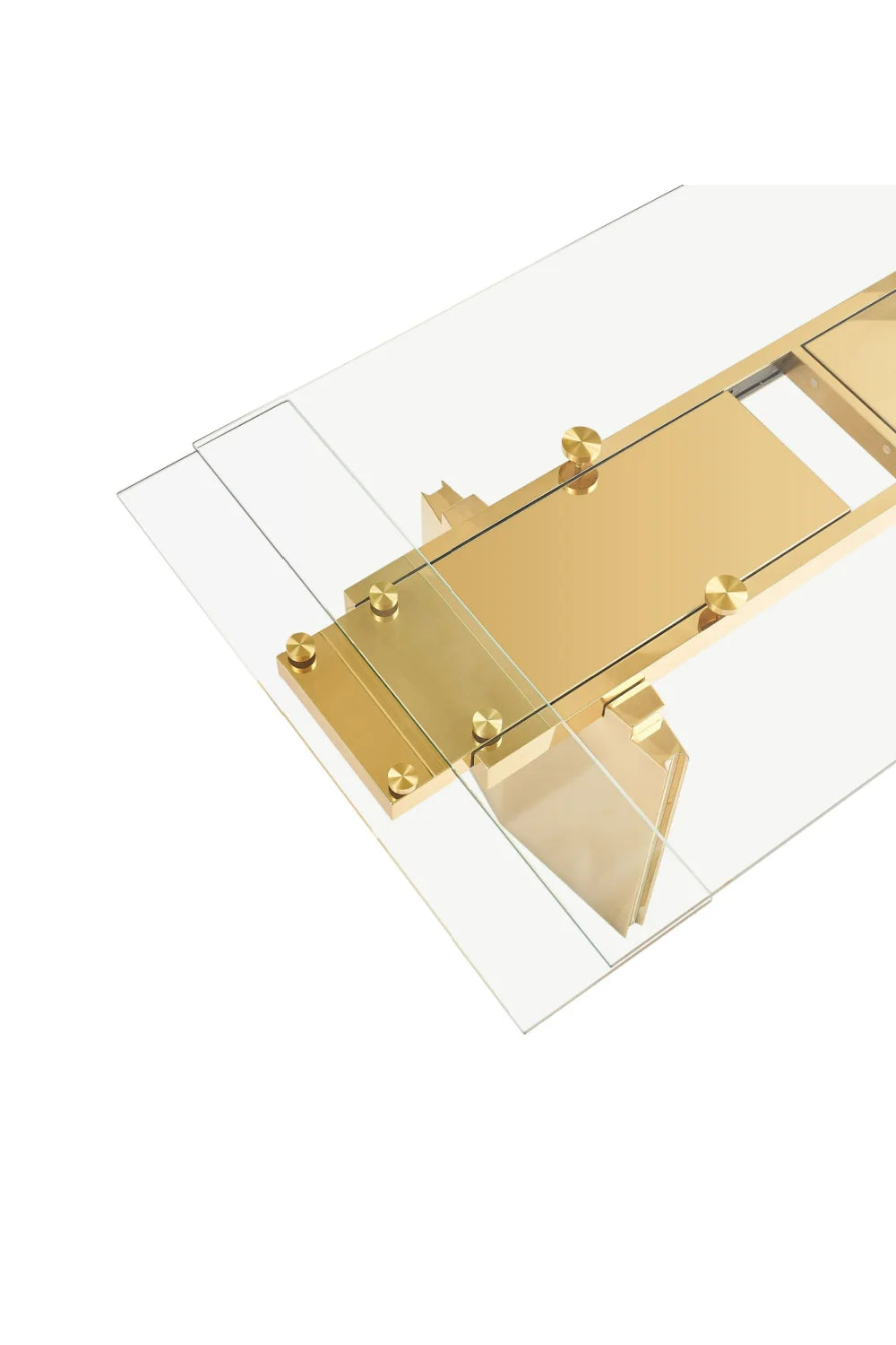 Luxury Nassim Glass Extendable Dining Table Modern Italian Style for Villa