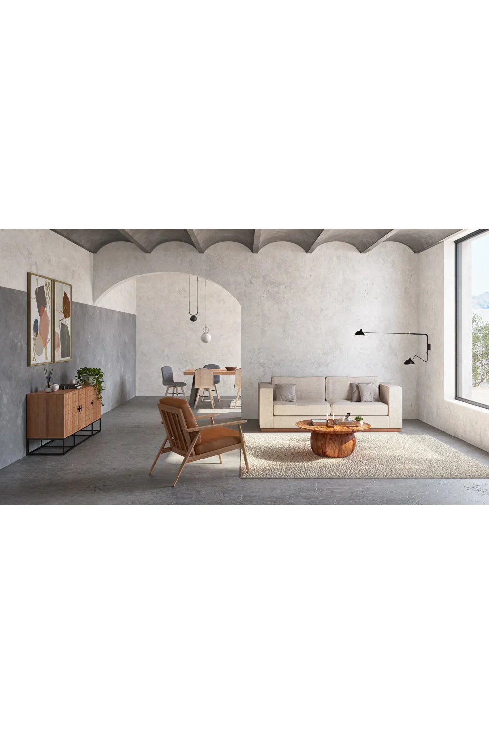 Luxury Natural Acacia Coffee Table Modern Italian Style for Villa