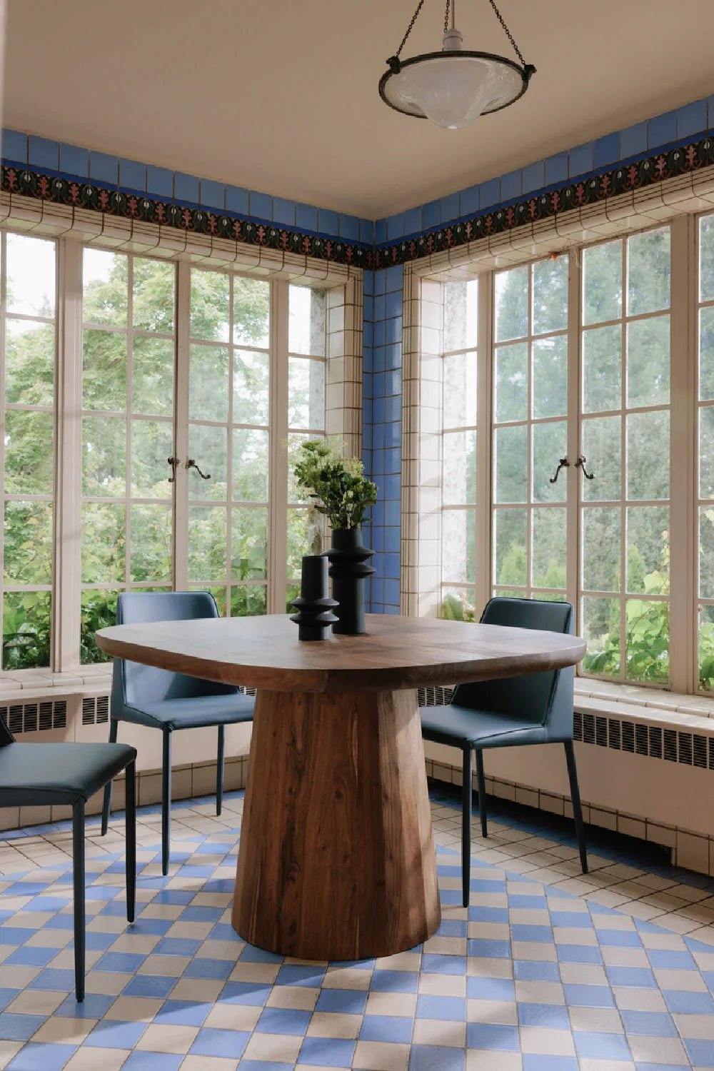 Luxury Natural Acacia Dining Table Modern Italian Style for Villa