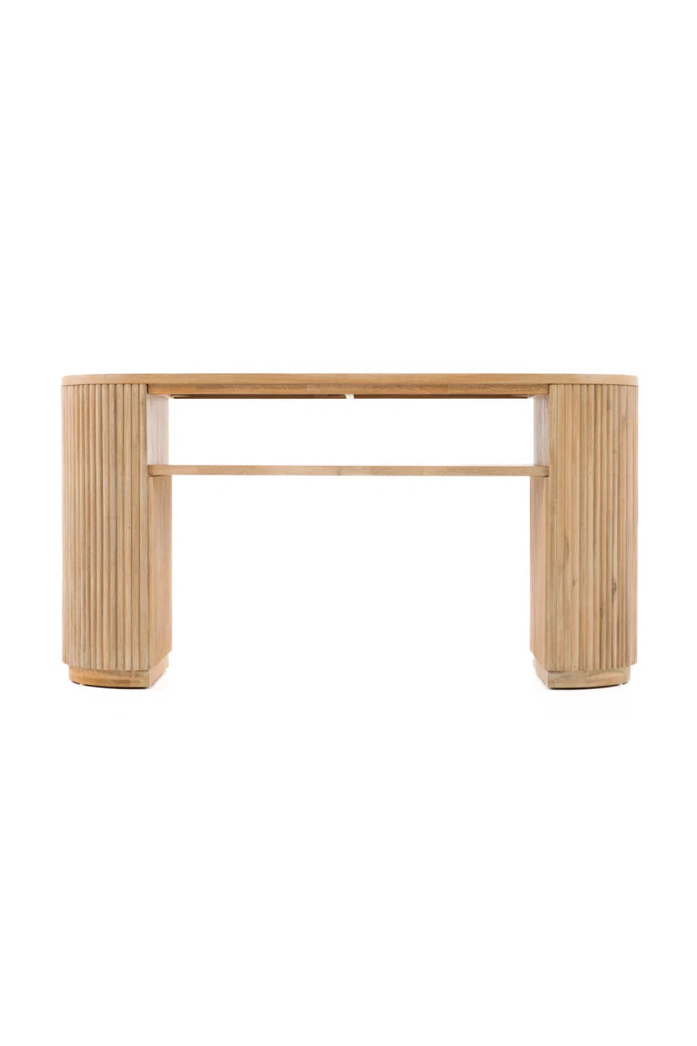 Luxury Natural Acacia Wood Console Table Modern Italian Style for Villa