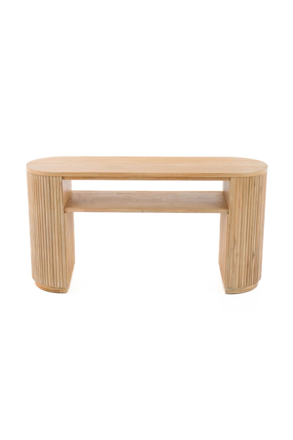 Luxury Natural Acacia Wood Console Table Modern Italian Style for Villa