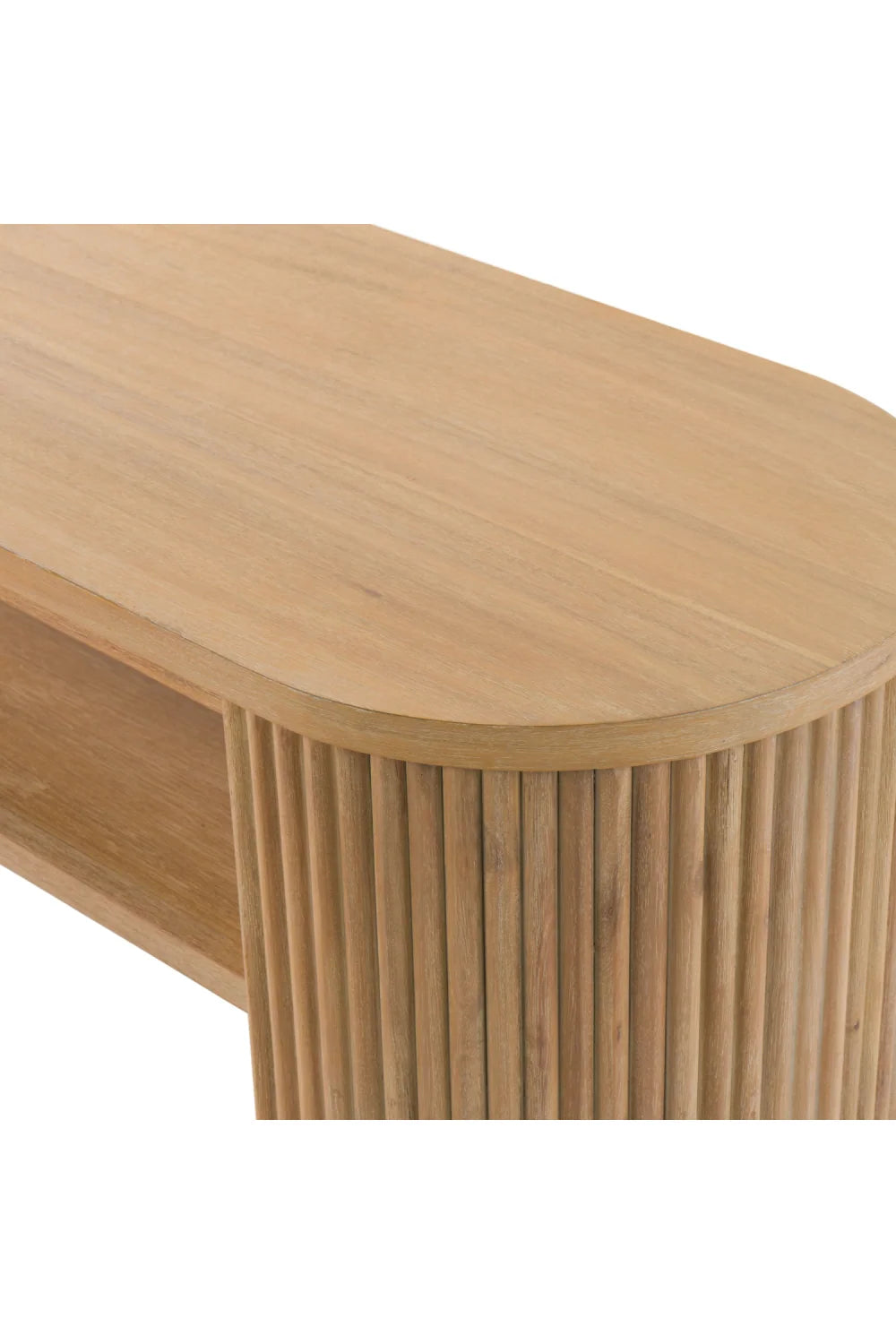 Luxury Natural Acacia Wood Console Table Modern Italian Style for Villa