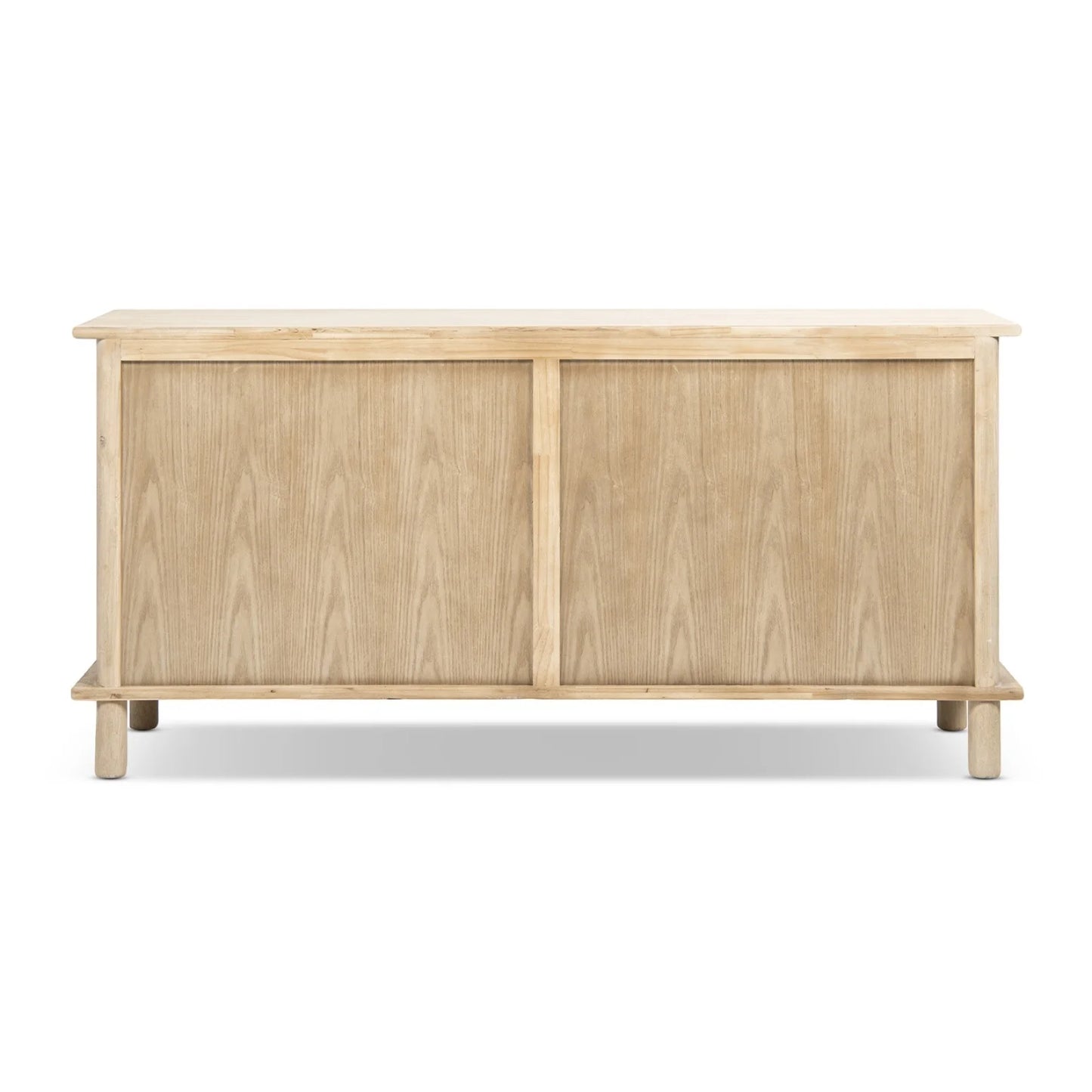 Luxury Natural Cerused Pine 4-Door Sideboard European Style for Villa