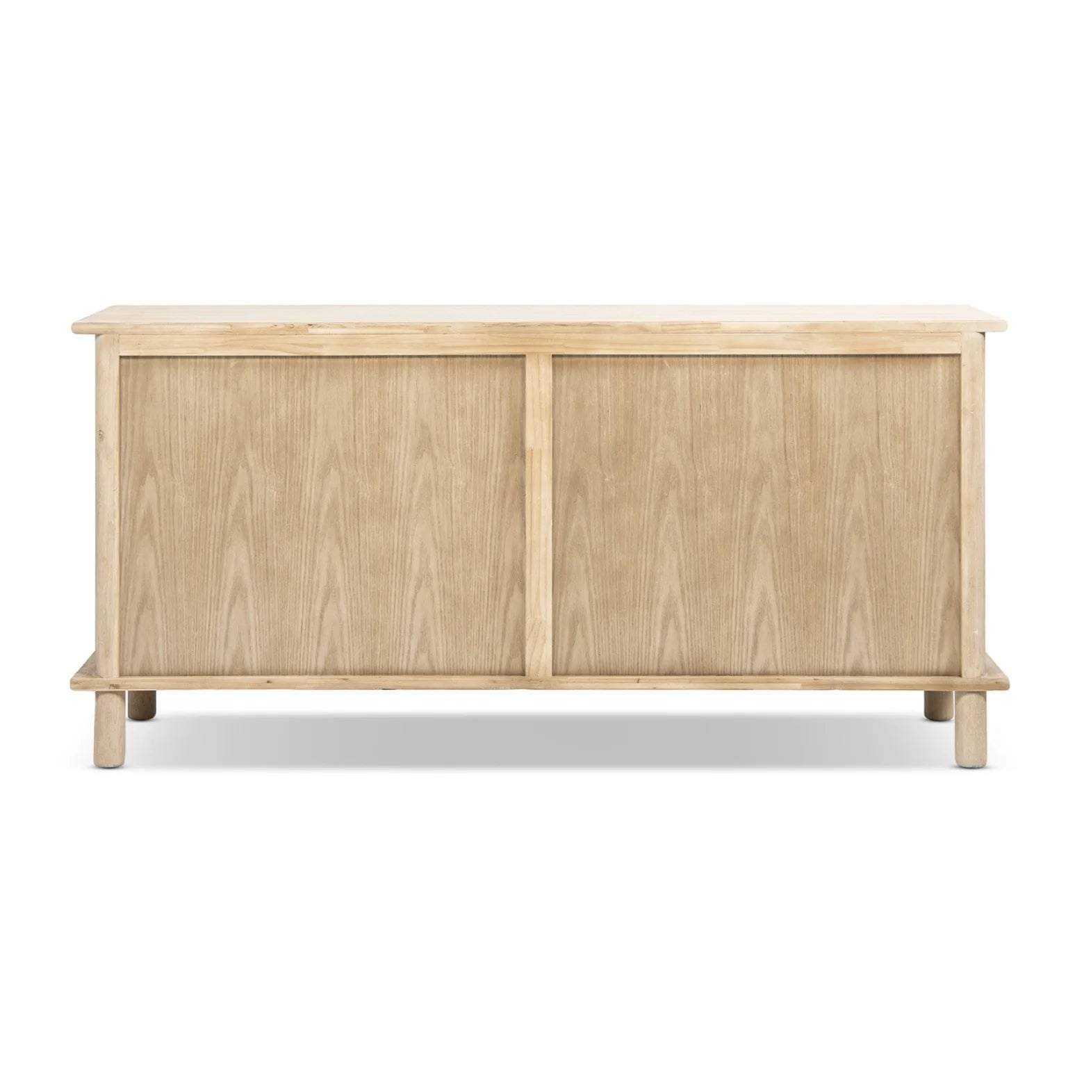 Luxury Natural Cerused Pine 4-Door Sideboard European Style for Villa