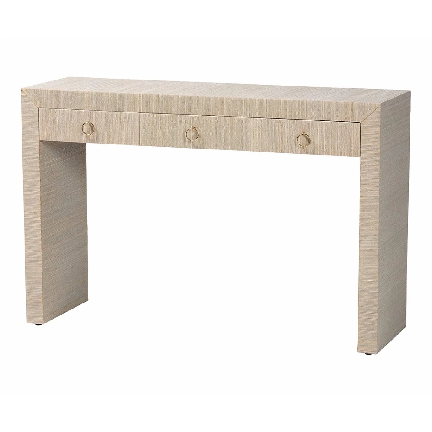 Luxury Natural Grasscloth Console Table Modern Italian Style for Villa