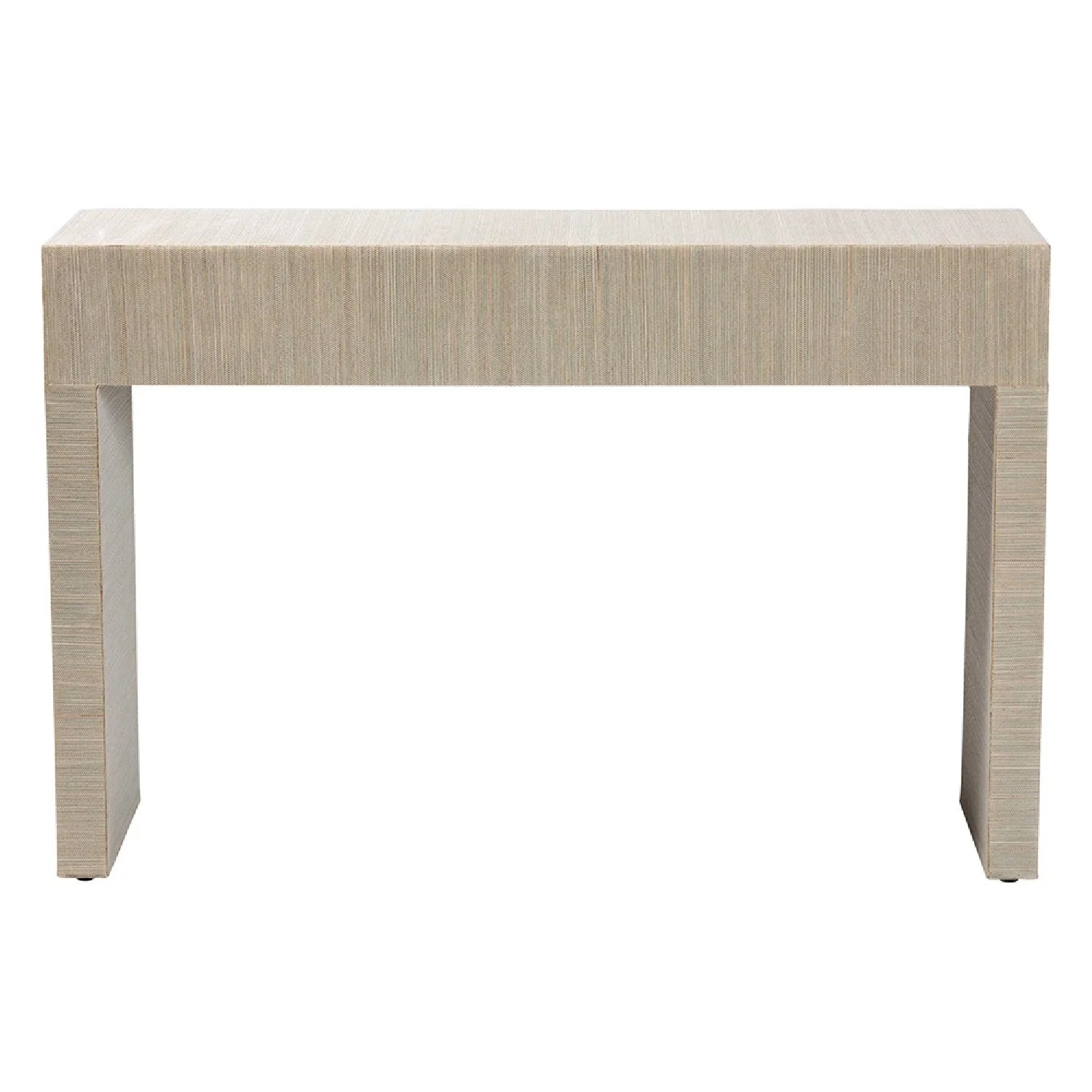 Luxury Natural Grasscloth Console Table Modern Italian Style for Villa