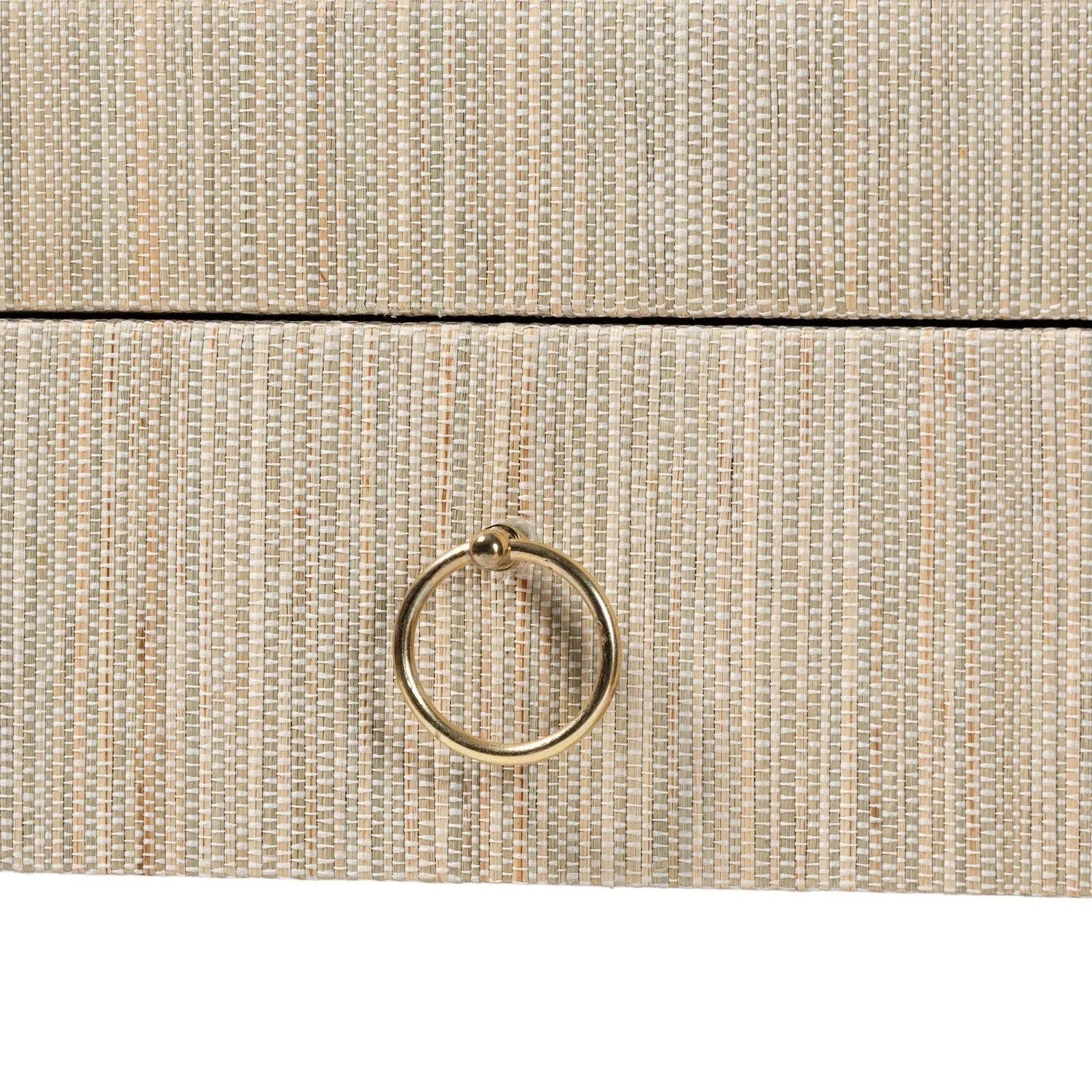 Luxury Natural Grasscloth Console Table Modern Italian Style for Villa