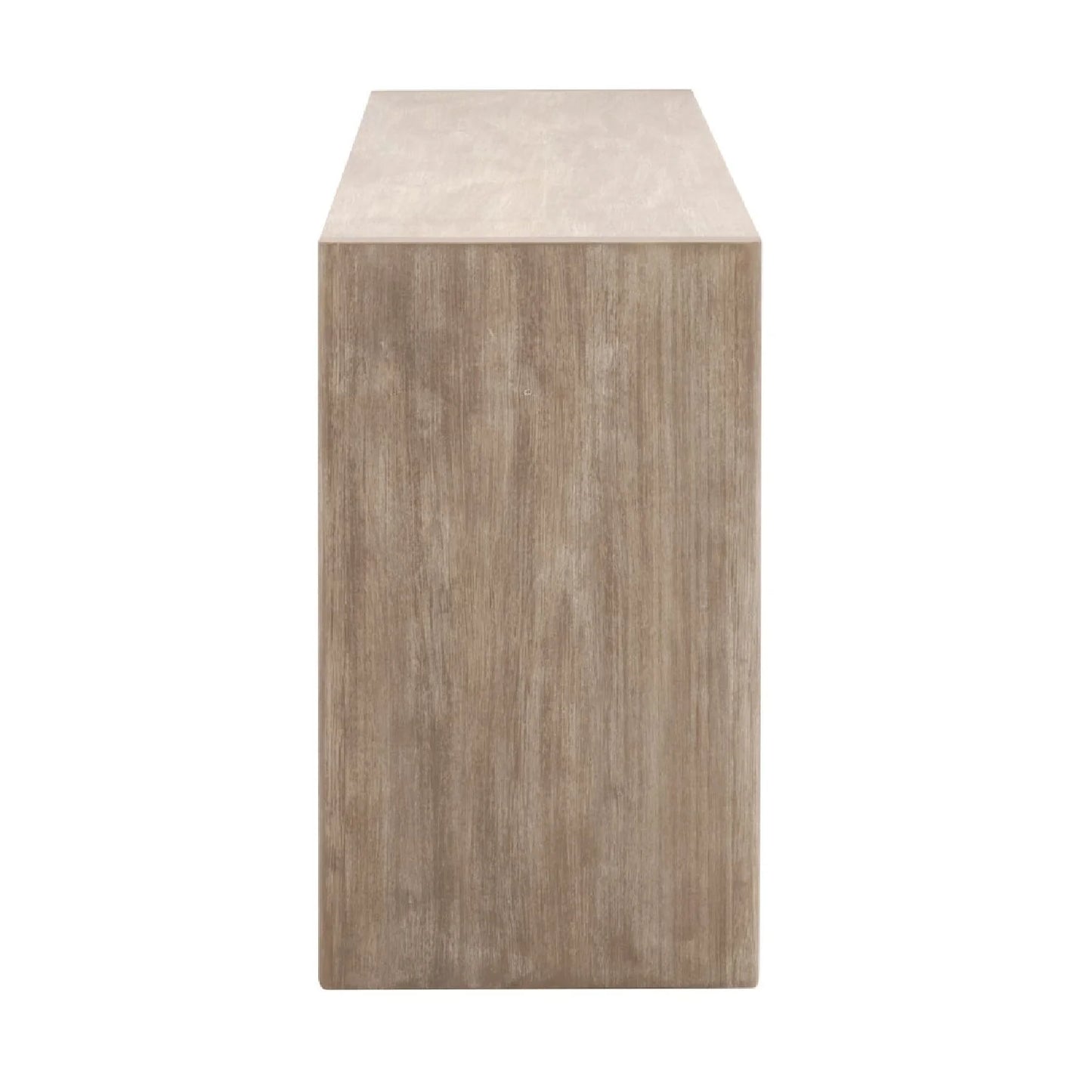 Luxury Natural Gray Acacia 4-Door Sideboard European Style for Villa