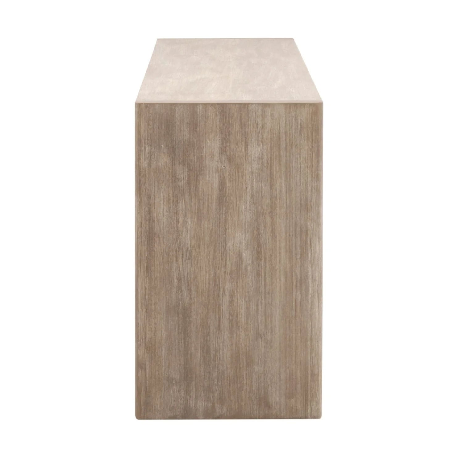 Luxury Natural Gray Acacia 4-Door Sideboard European Style for Villa