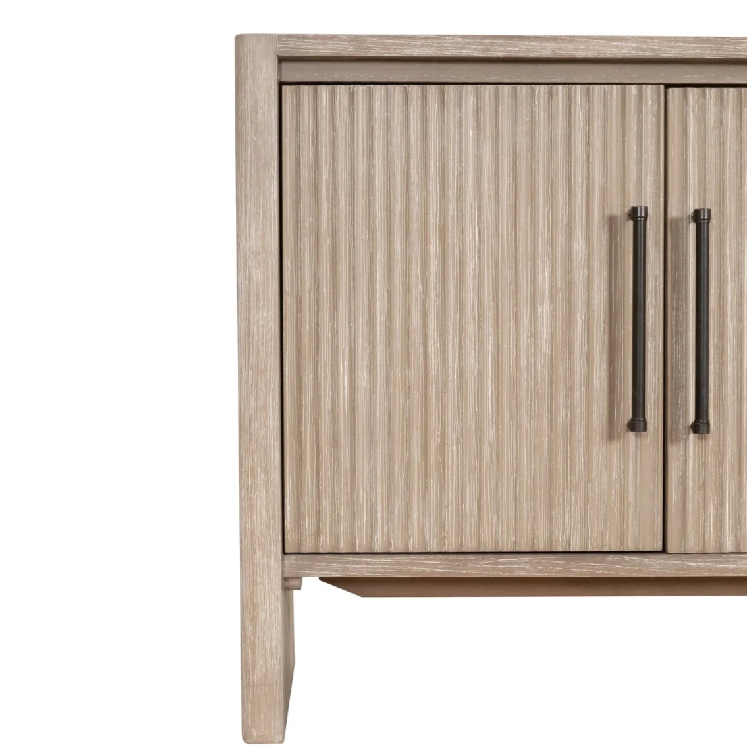 Luxury Natural Gray Acacia 4-Door Sideboard European Style for Villa