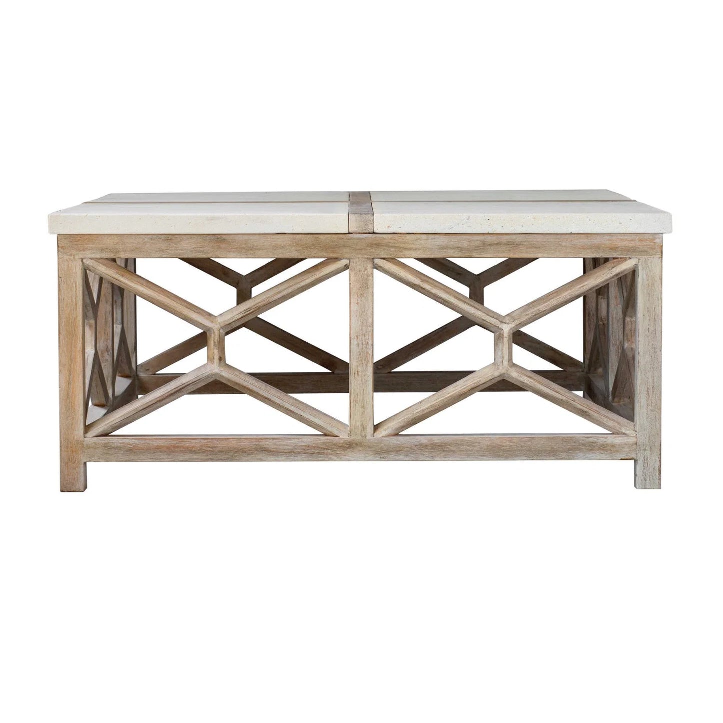 Luxury Natural Limestone Square Coffee Table Modern Italian Style for Villa