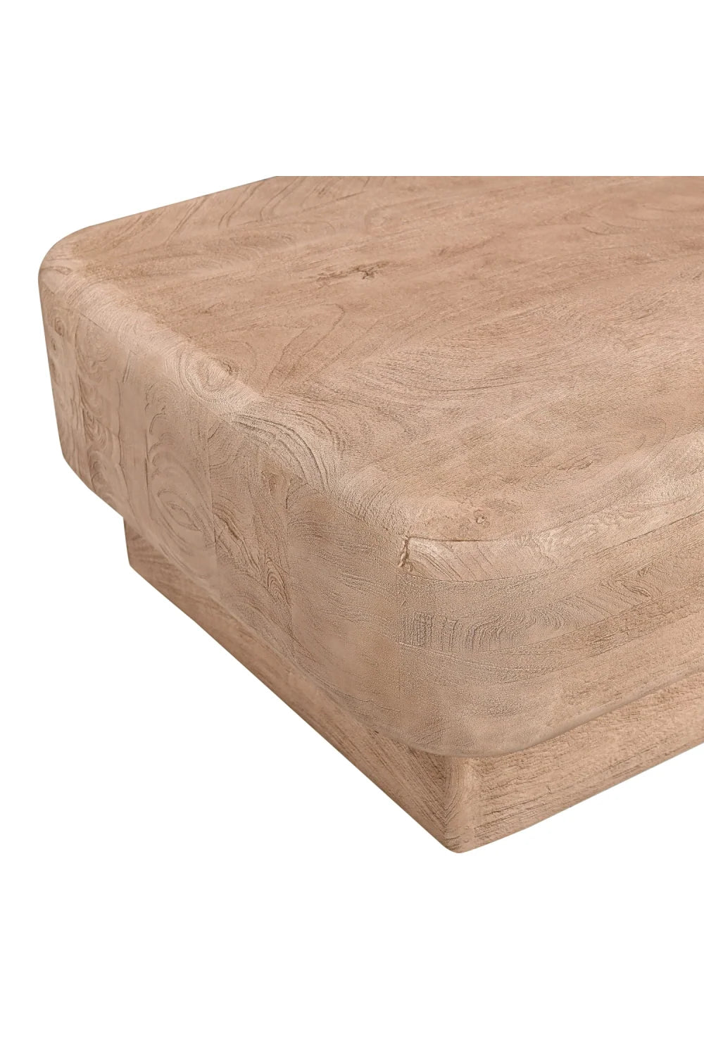 Luxury Natural Mango Wood Coffee Table Modern Italian Style for Villa