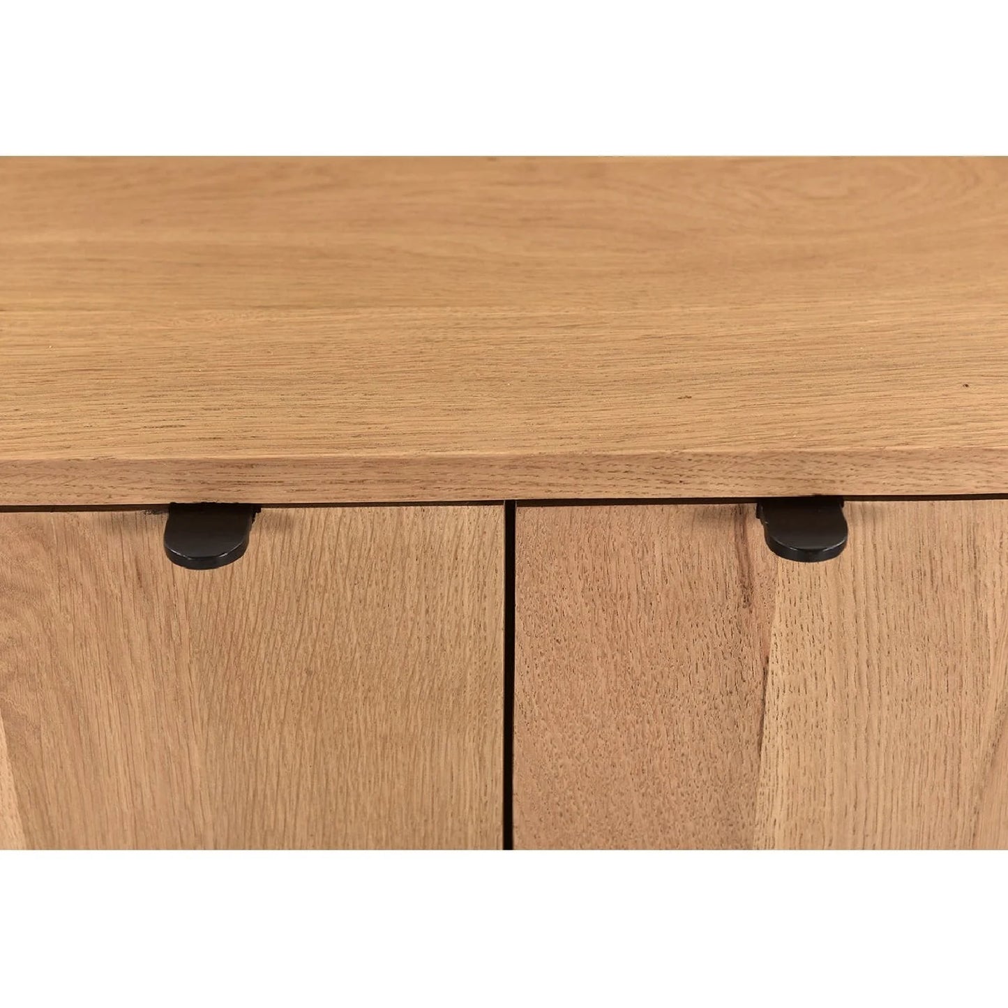 Luxury Natural Oak 3-Door Media Unit Modern Italian Style for Villa