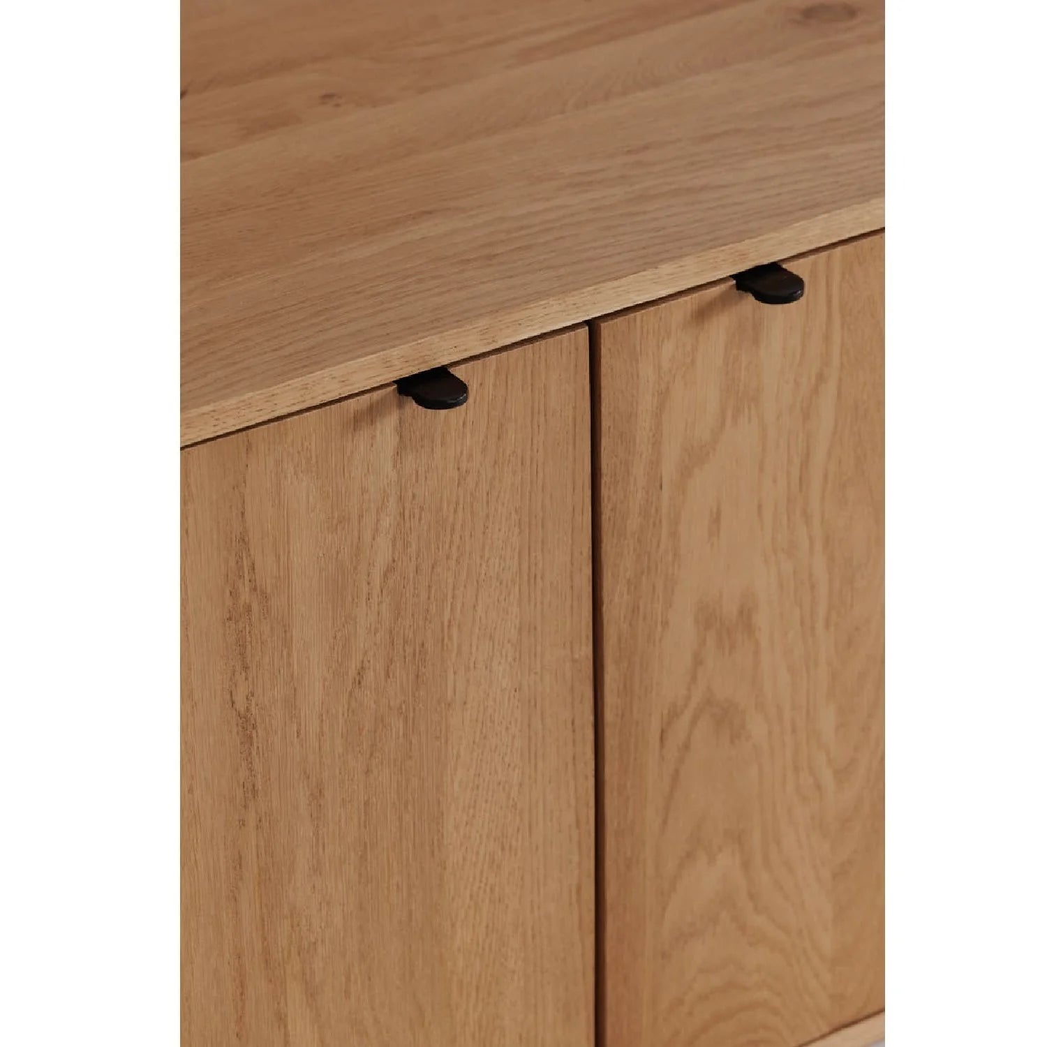 Luxury Natural Oak 3-Door Media Unit Modern Italian Style for Villa