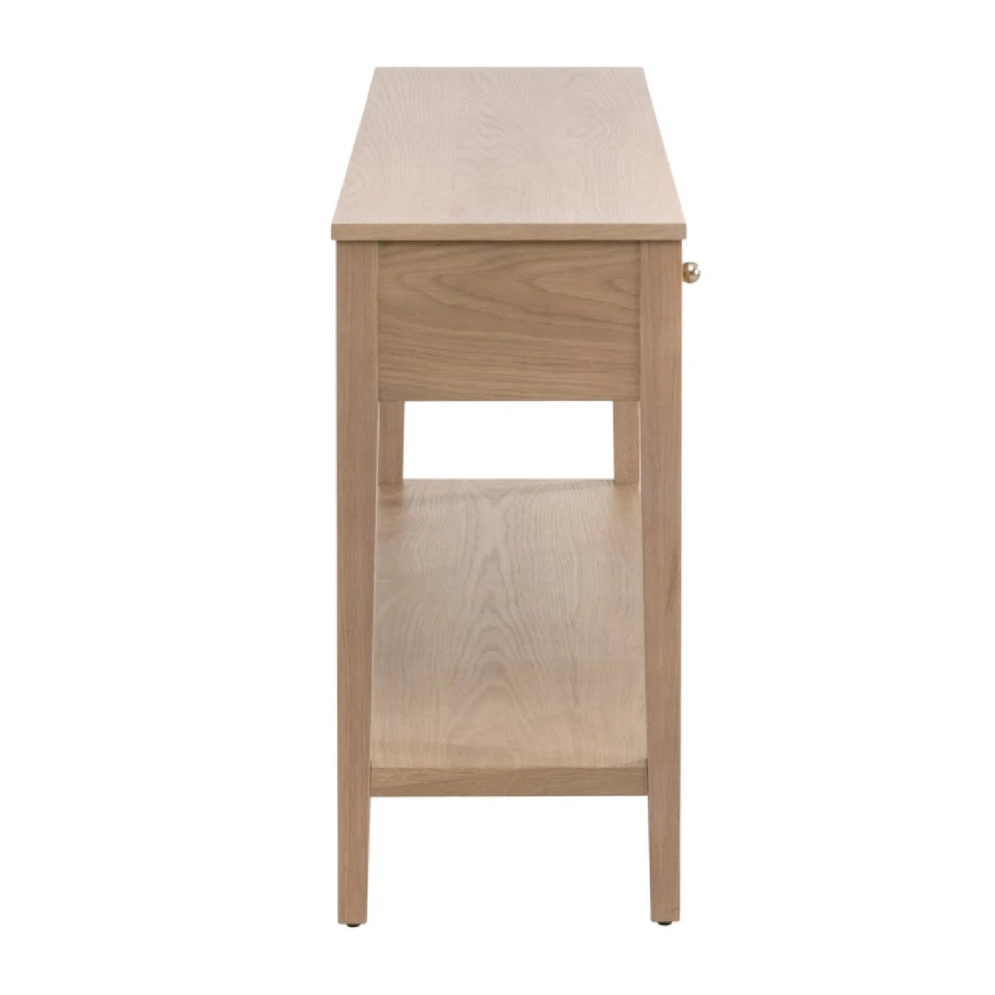 Luxury Natural Oak 3-Drawer Console Table Modern Italian Style for Villa