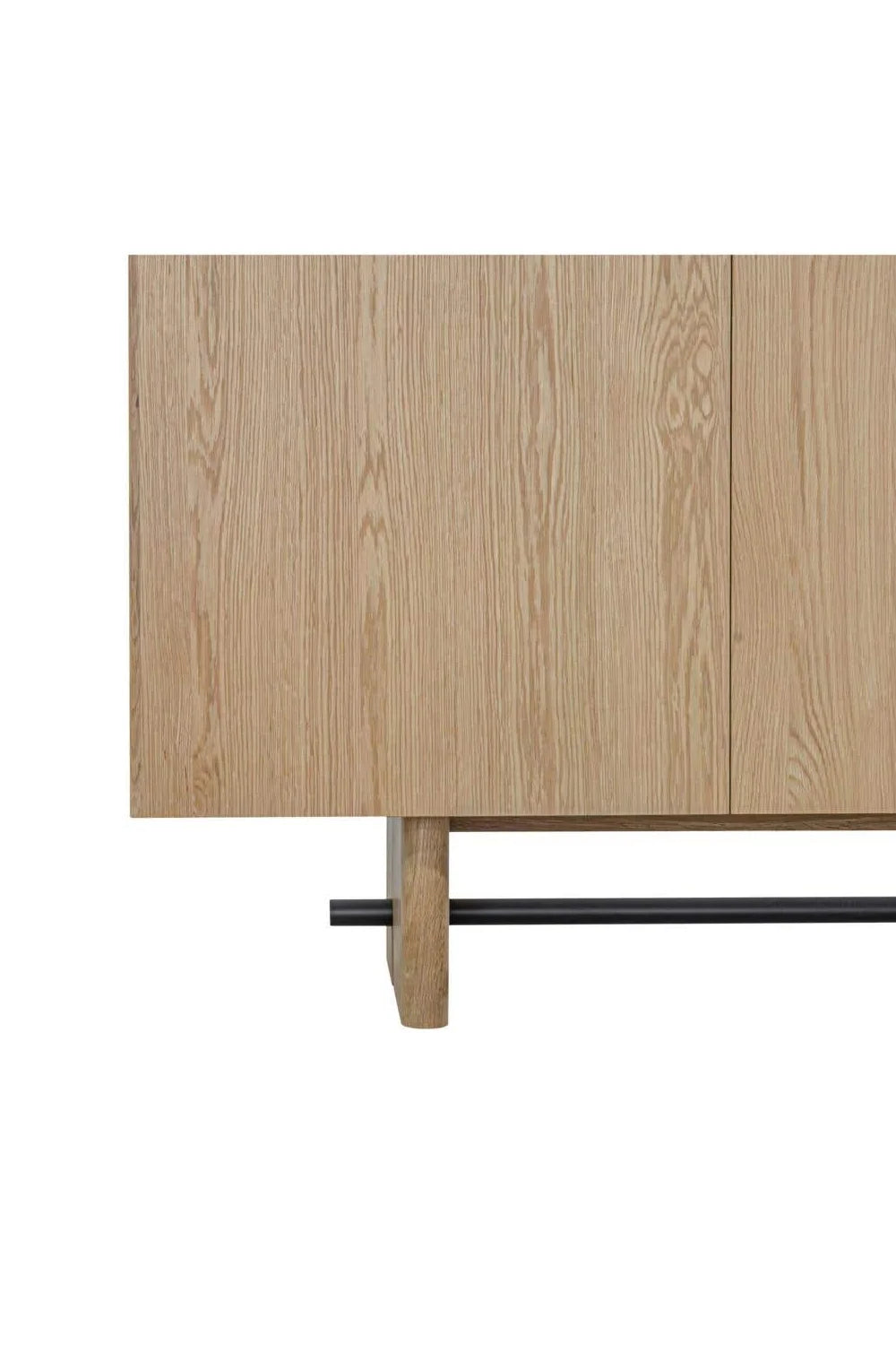 Luxury Natural Oak 4-Door Sideboard European Style for Villa