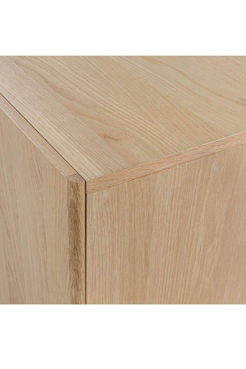 Luxury Natural Oak 4-Door Sideboard European Style for Villa