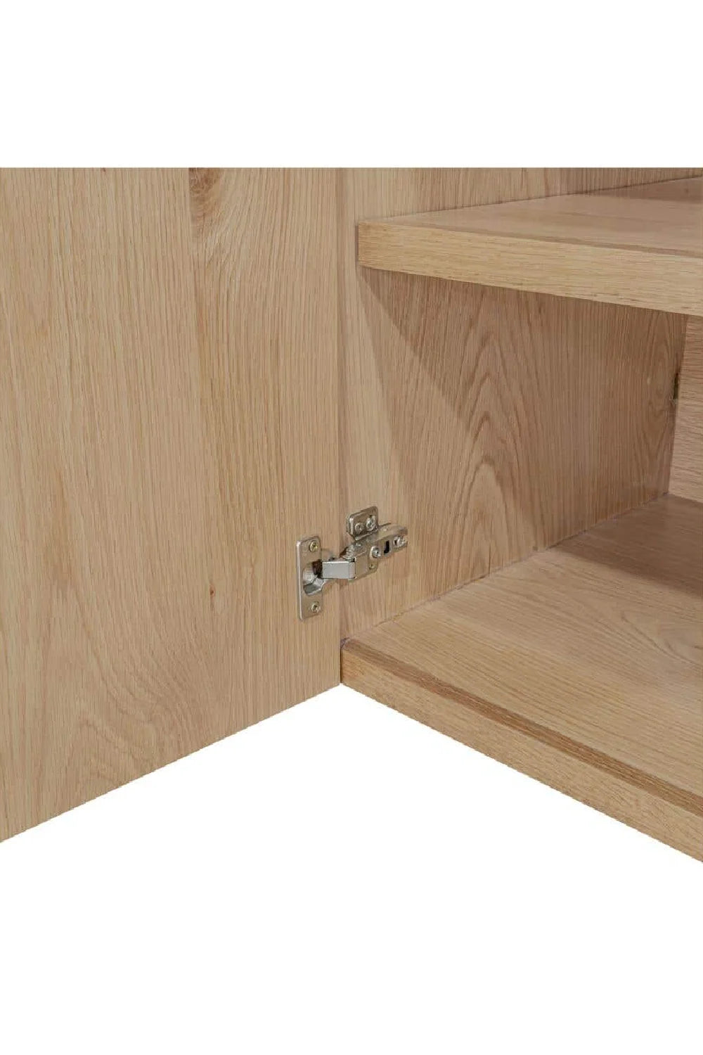 Luxury Natural Oak 4-Door Sideboard European Style for Villa