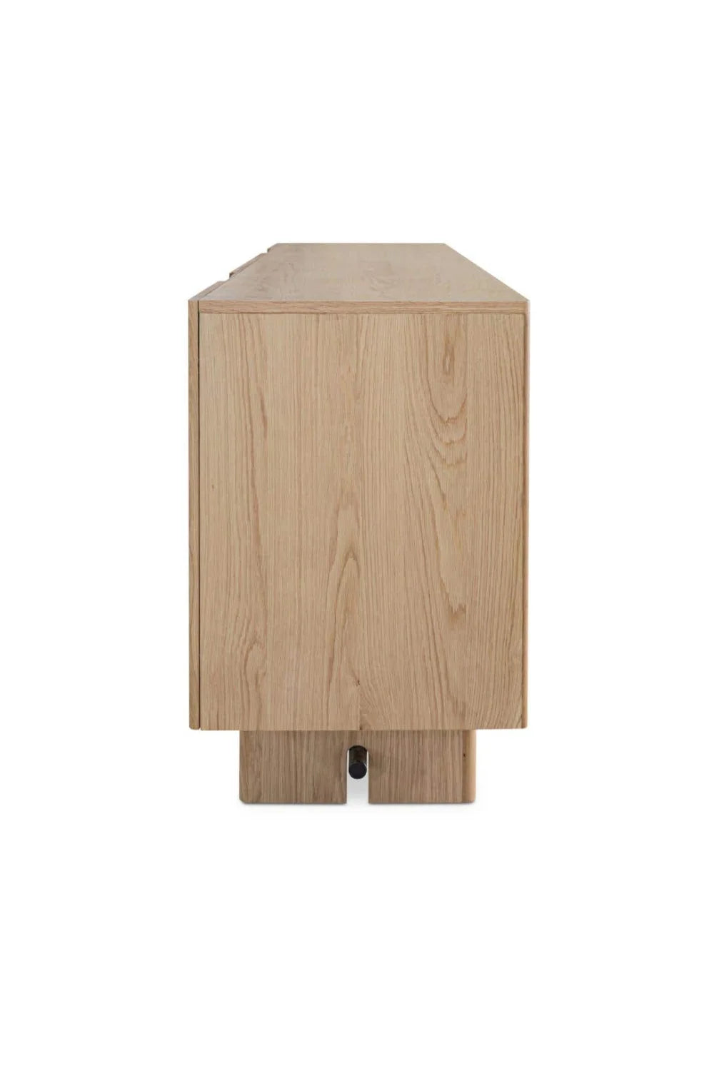 Luxury Natural Oak 4-Door Sideboard European Style for Villa