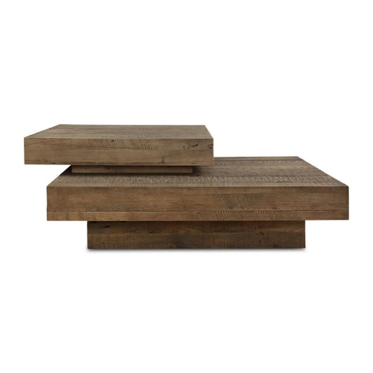 Luxury Natural Oak Coffee Table Modern Italian Style for Villa
