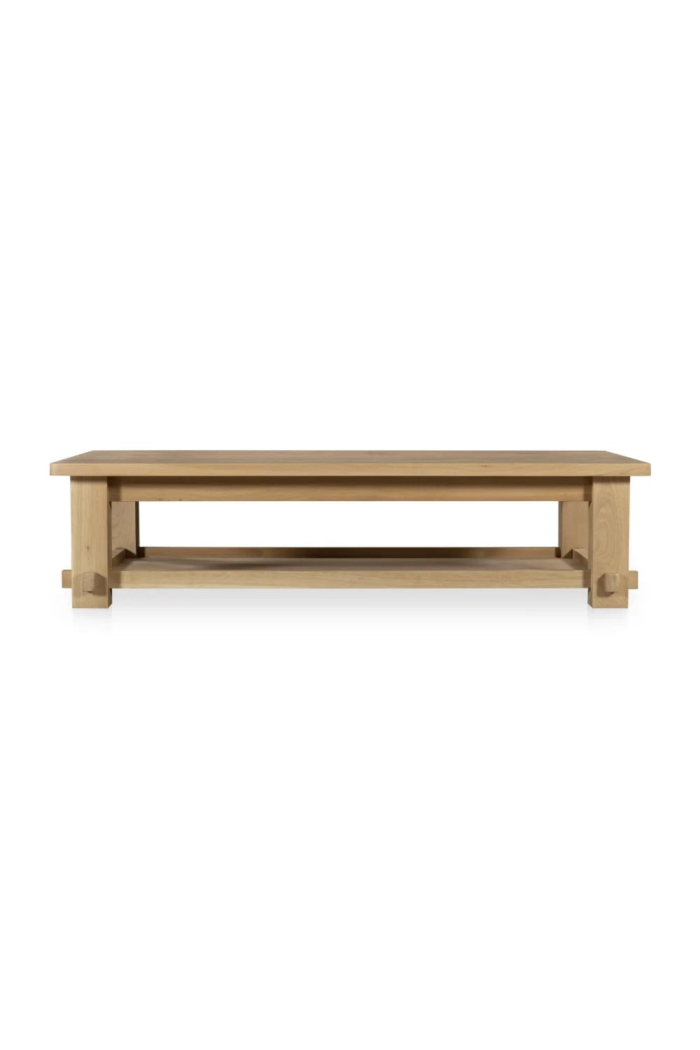 Luxury Natural Oak Coffee Table Modern Italian Style for Villa