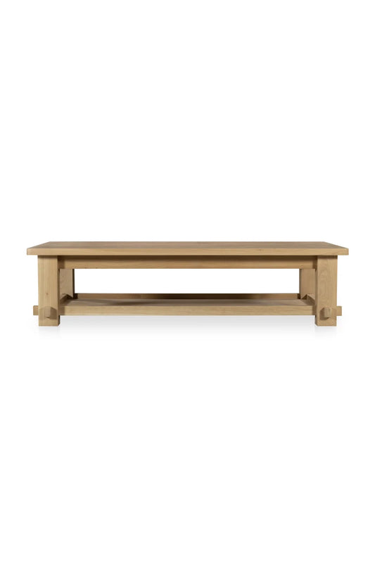 Luxury Natural Oak Coffee Table Modern Italian Style for Villa