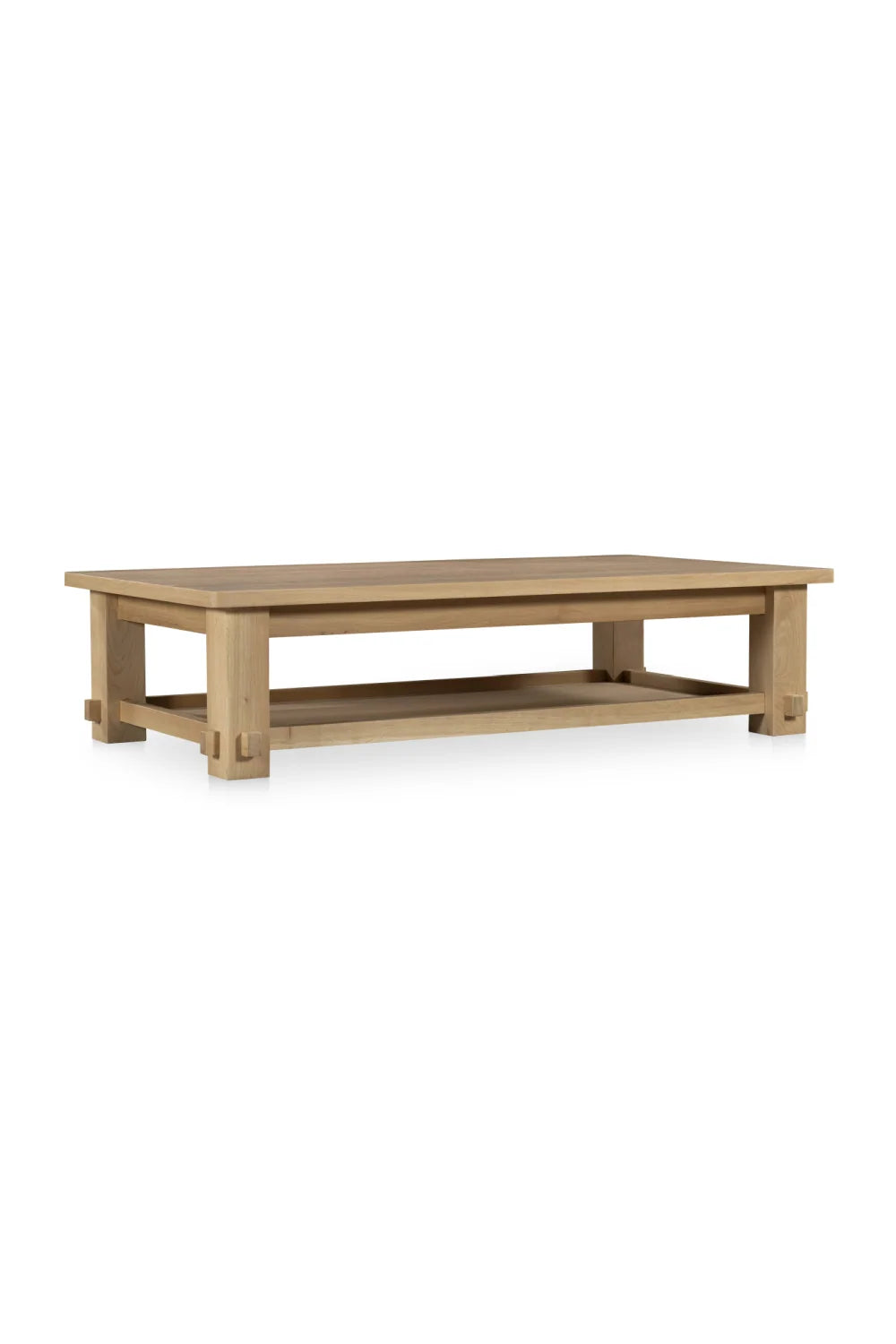 Luxury Natural Oak Coffee Table Modern Italian Style for Villa