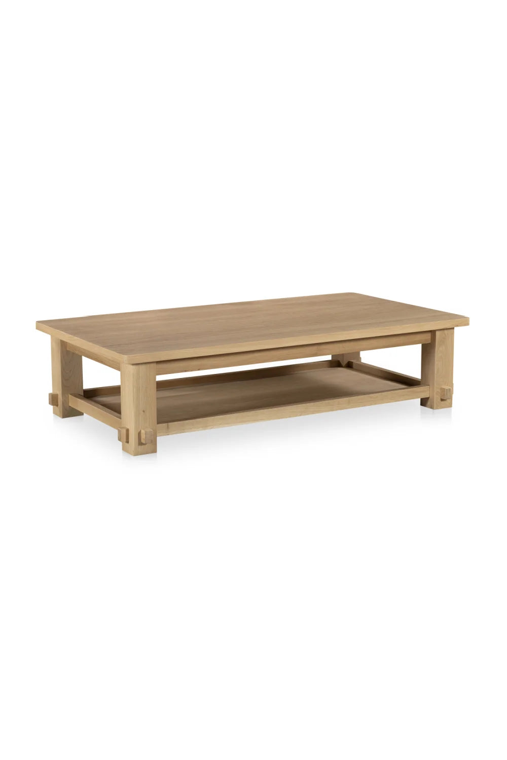 Luxury Natural Oak Coffee Table Modern Italian Style for Villa