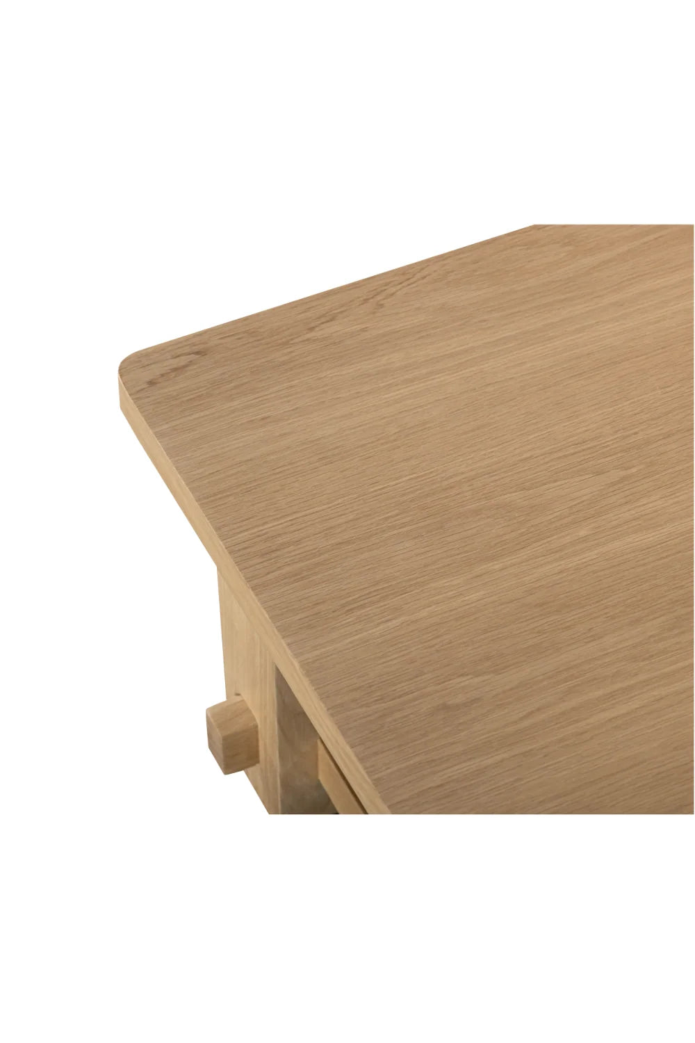 Luxury Natural Oak Coffee Table Modern Italian Style for Villa